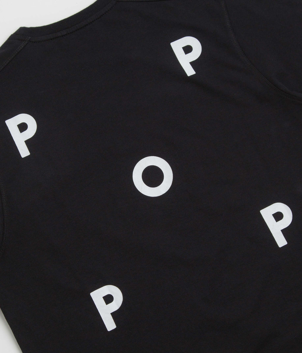 Pop Trading Company Logo T-Shirt - Black / White