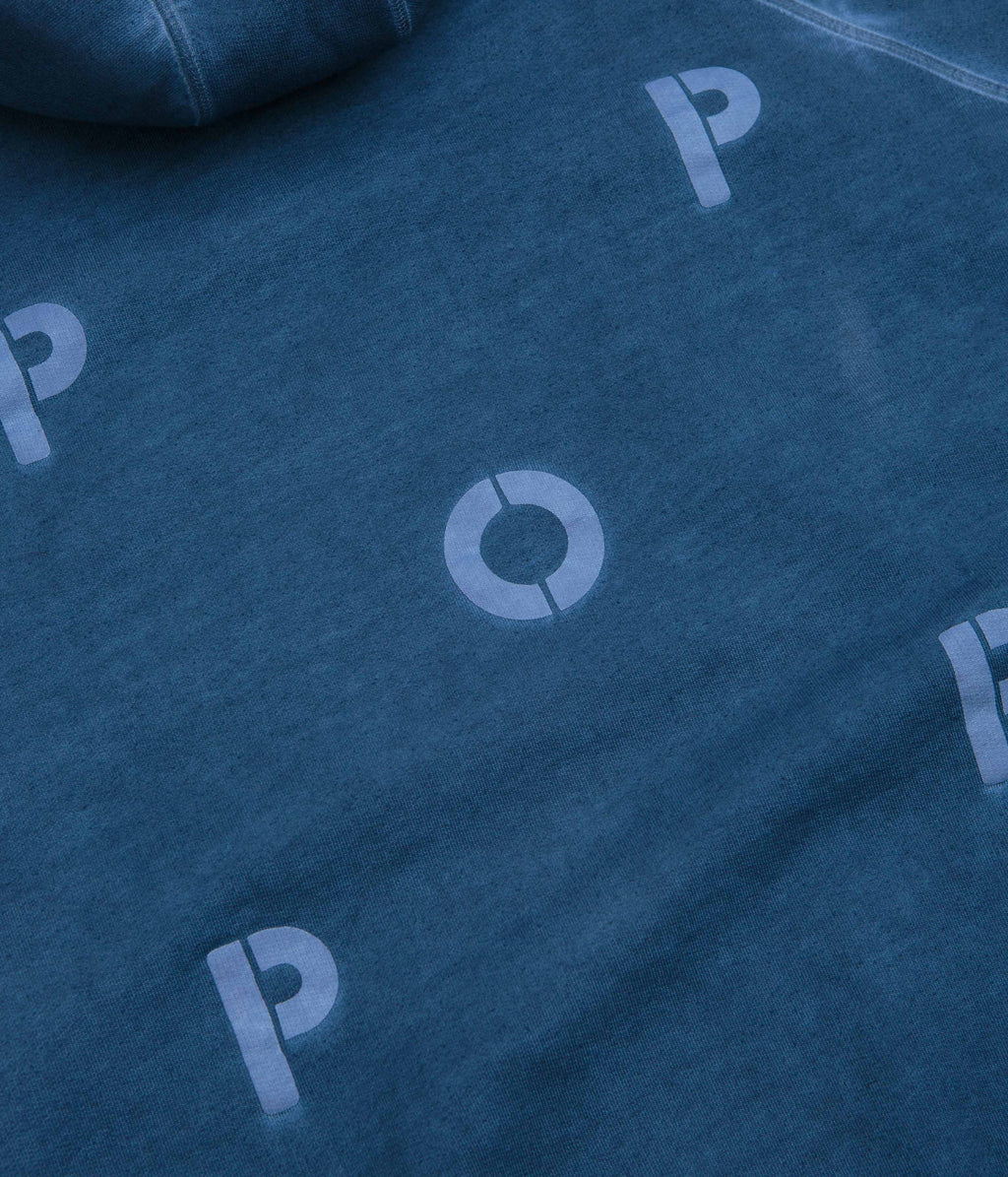 Pop Trading Company Stencil Logo Hoodie - Navy