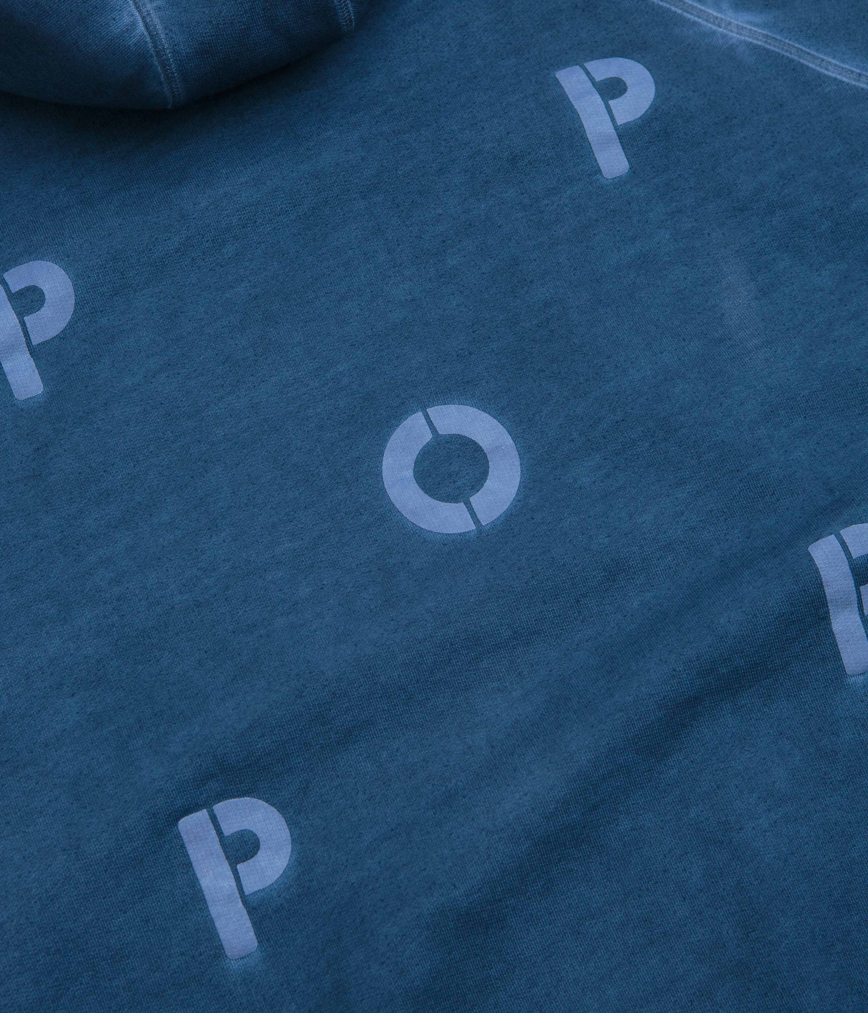 Pop Trading Company Stencil Logo Hoodie - Navy
