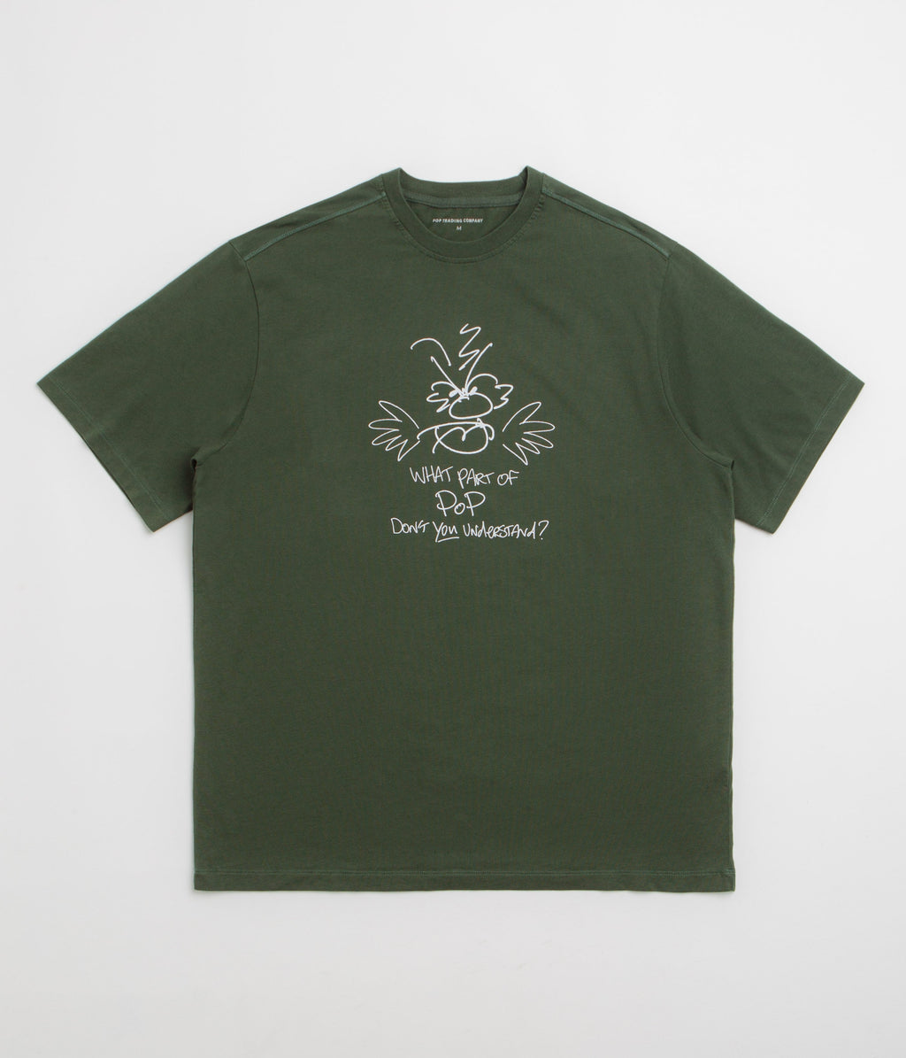 Pop Trading Company Understand T-Shirt - Duffel Green