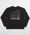 Purple Mountain Observatory Map Projections Long Sleeve T-Shirt - Black