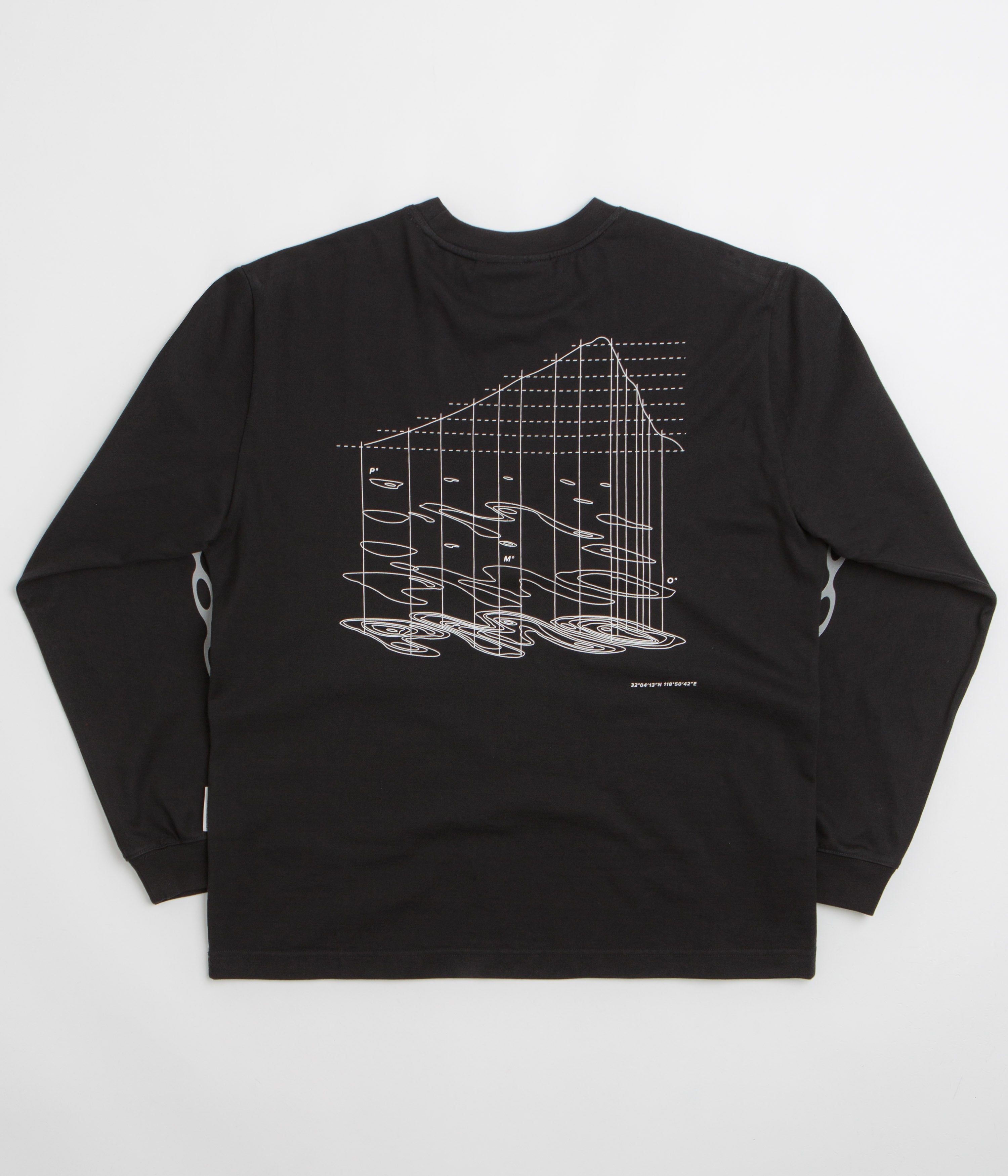 Purple Mountain Observatory Map Projections Long Sleeve T-Shirt - Black