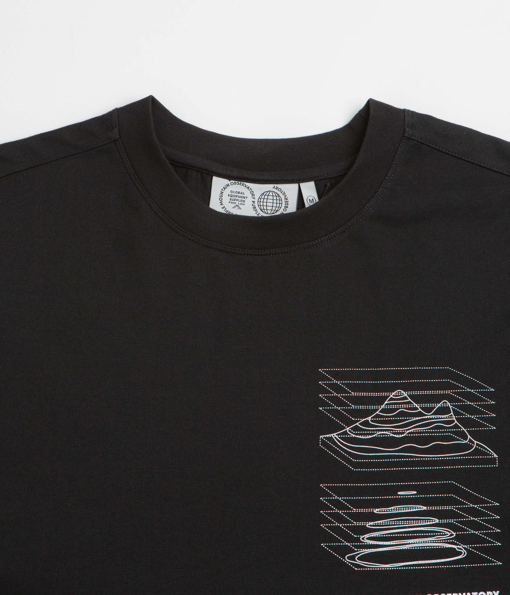 Purple Mountain Observatory Map Projections Long Sleeve T-Shirt - Black
