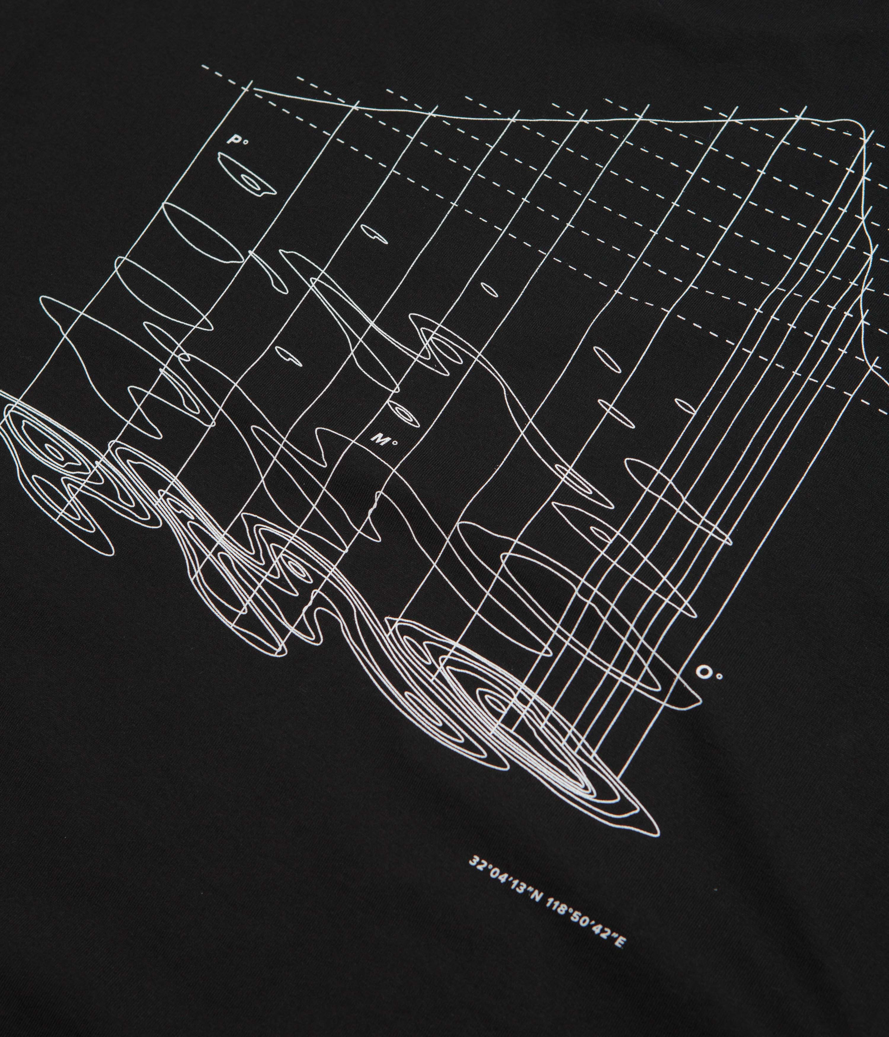 Purple Mountain Observatory Map Projections Long Sleeve T-Shirt - Black