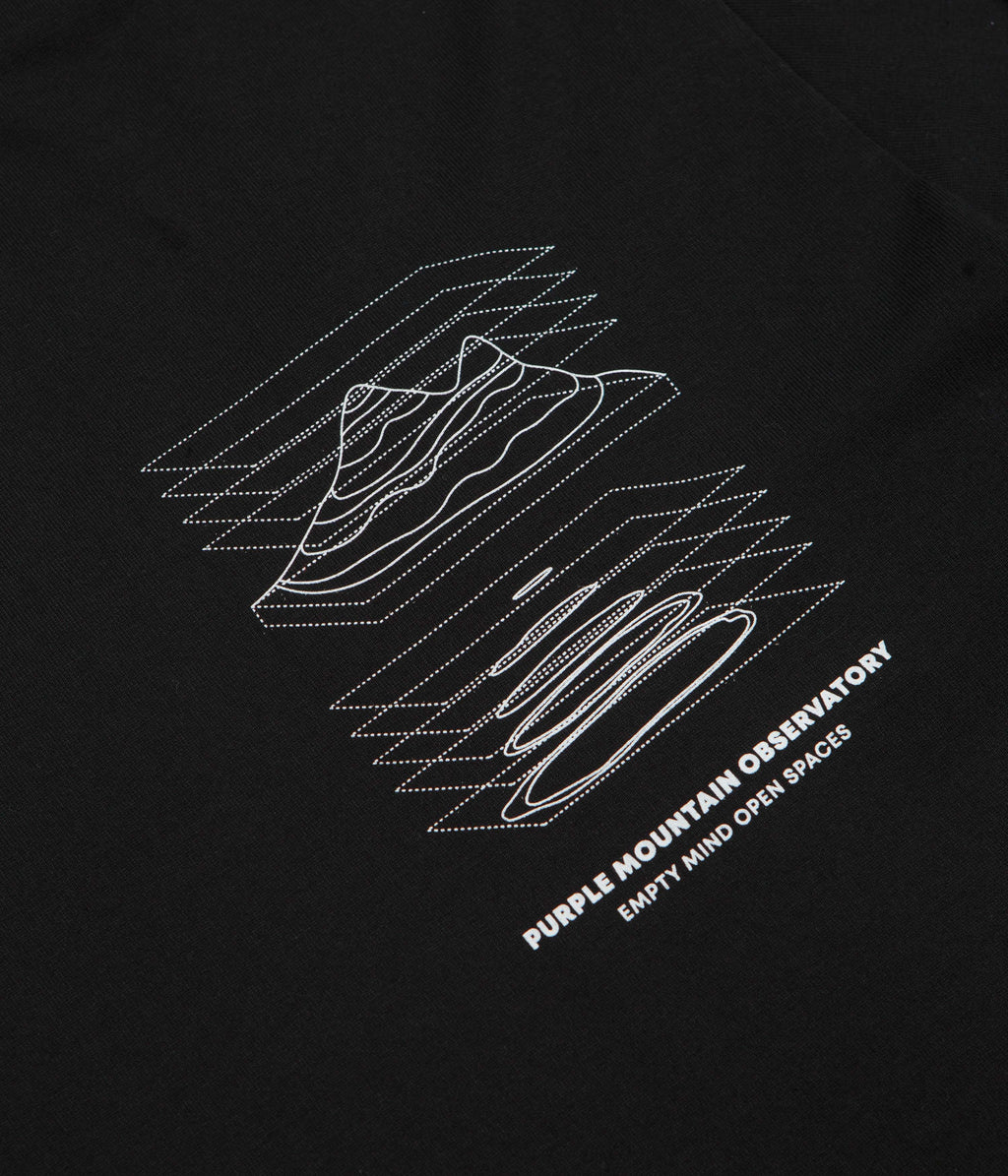 Purple Mountain Observatory Map Projections Long Sleeve T-Shirt - Black