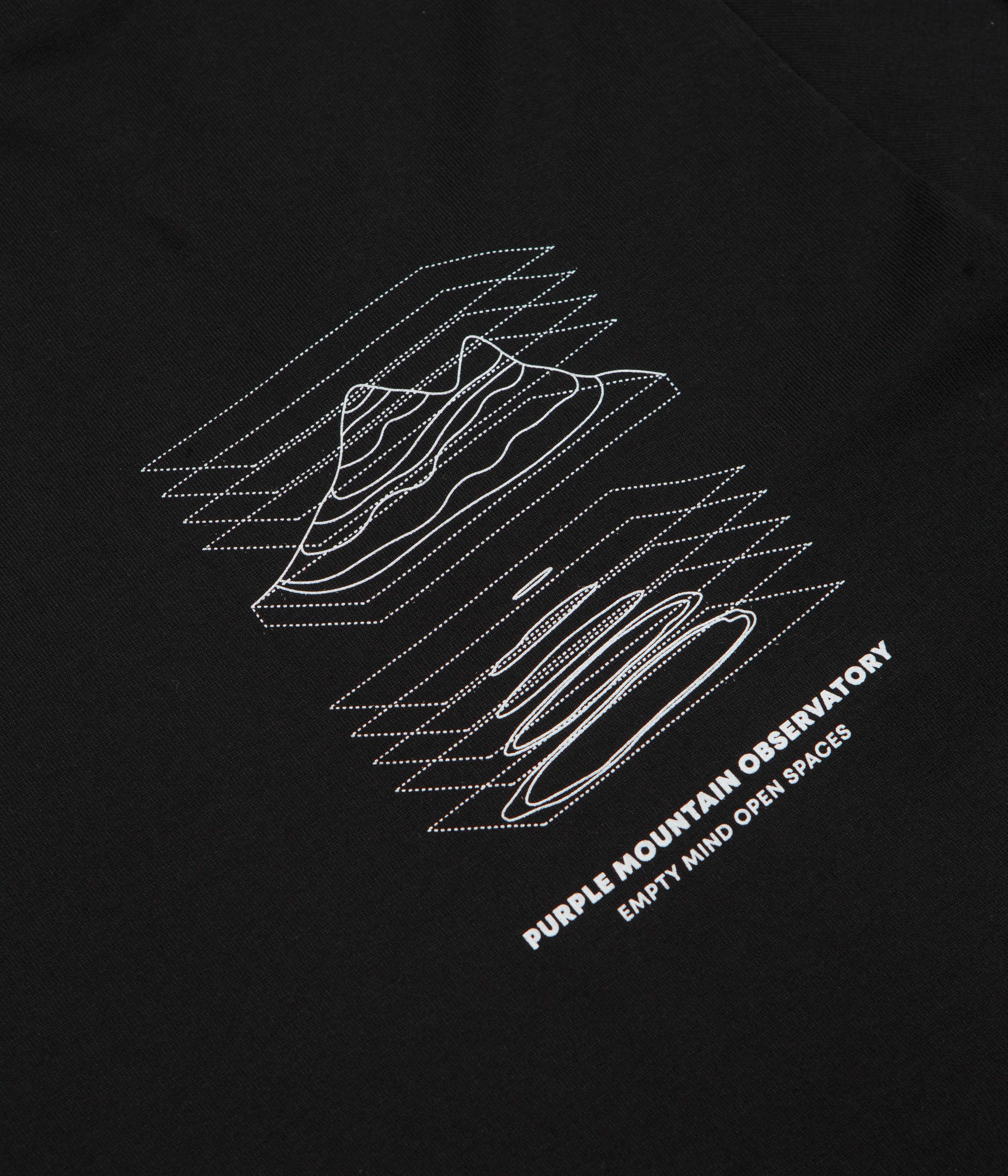 Purple Mountain Observatory Map Projections Long Sleeve T-Shirt - Black