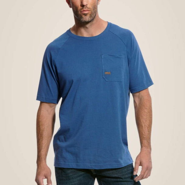 Rebar Blue Tee | Ariat Mens