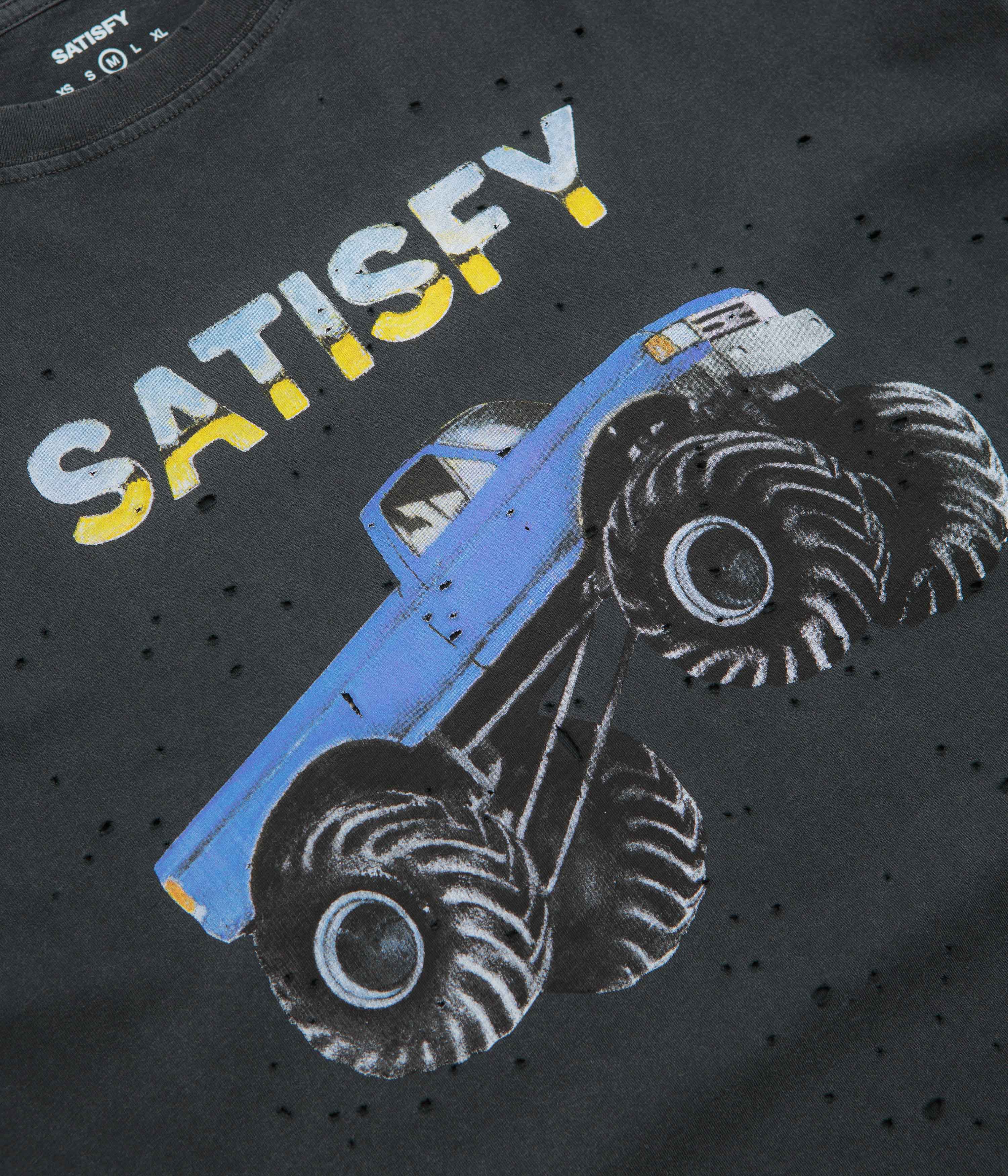 Satisfy MothTech Monster Truck T-Shirt - Aged Black