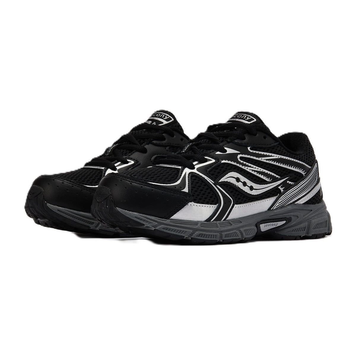 Saucony Ride Millenium Black Metallic Silver Gs