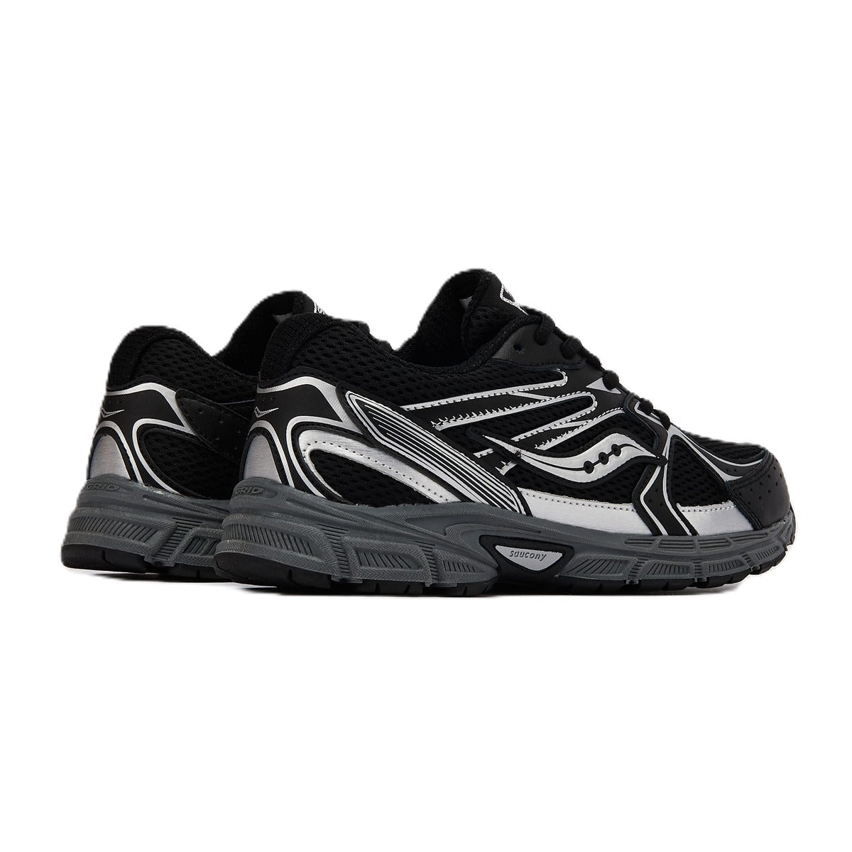 Saucony Ride Millenium Black Metallic Silver Gs