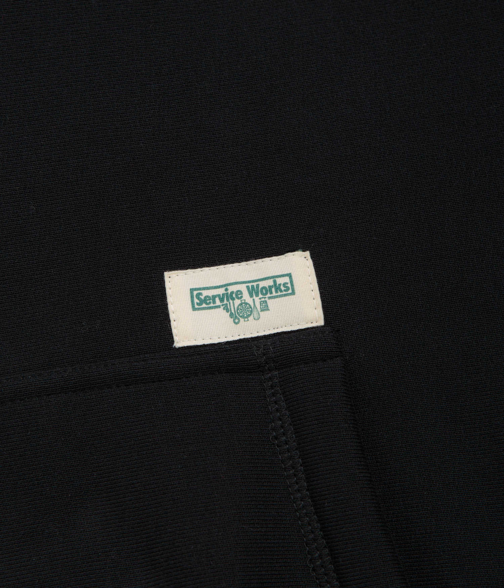 Service Works Contrast Stitch Hoodie - Black