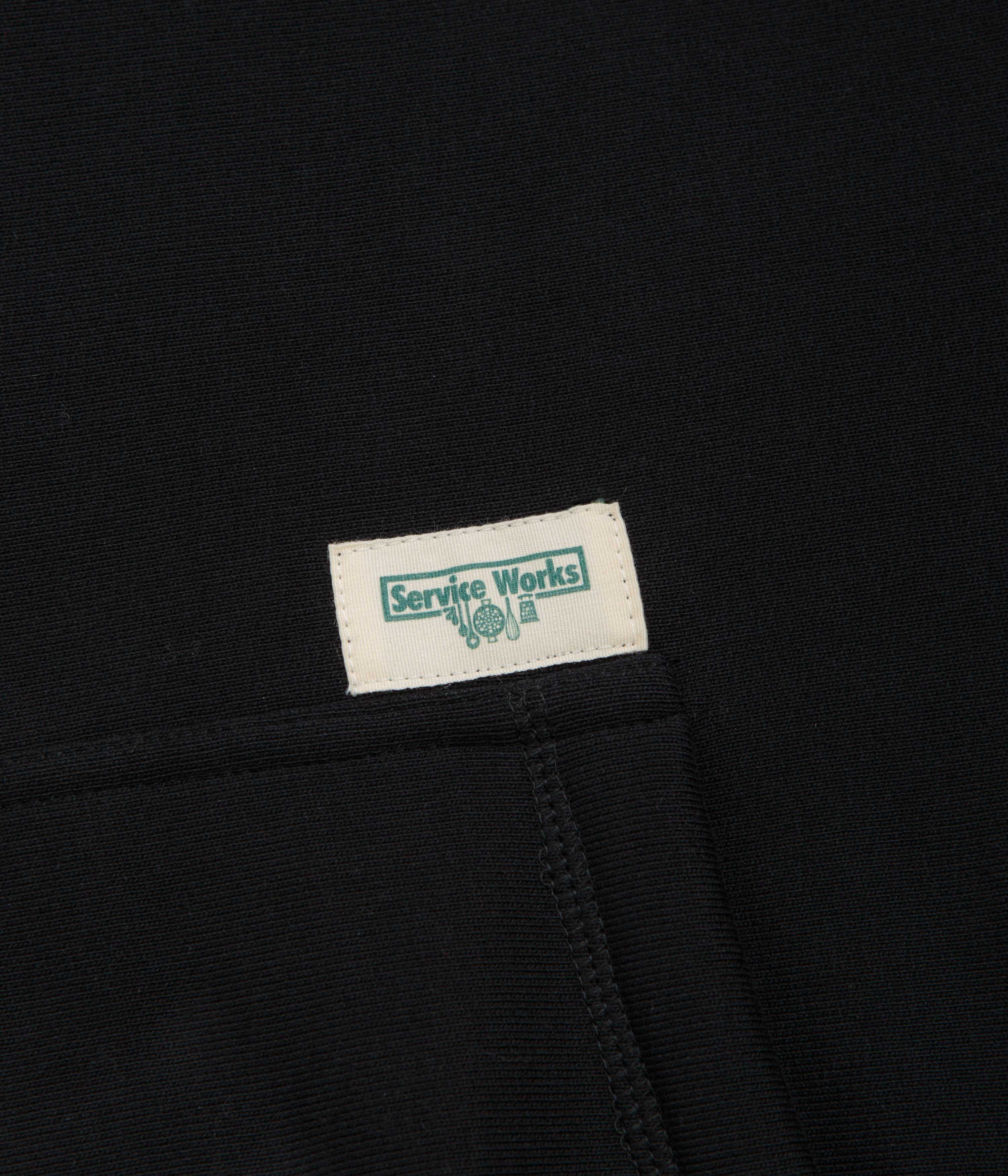 Service Works Contrast Stitch Hoodie - Black