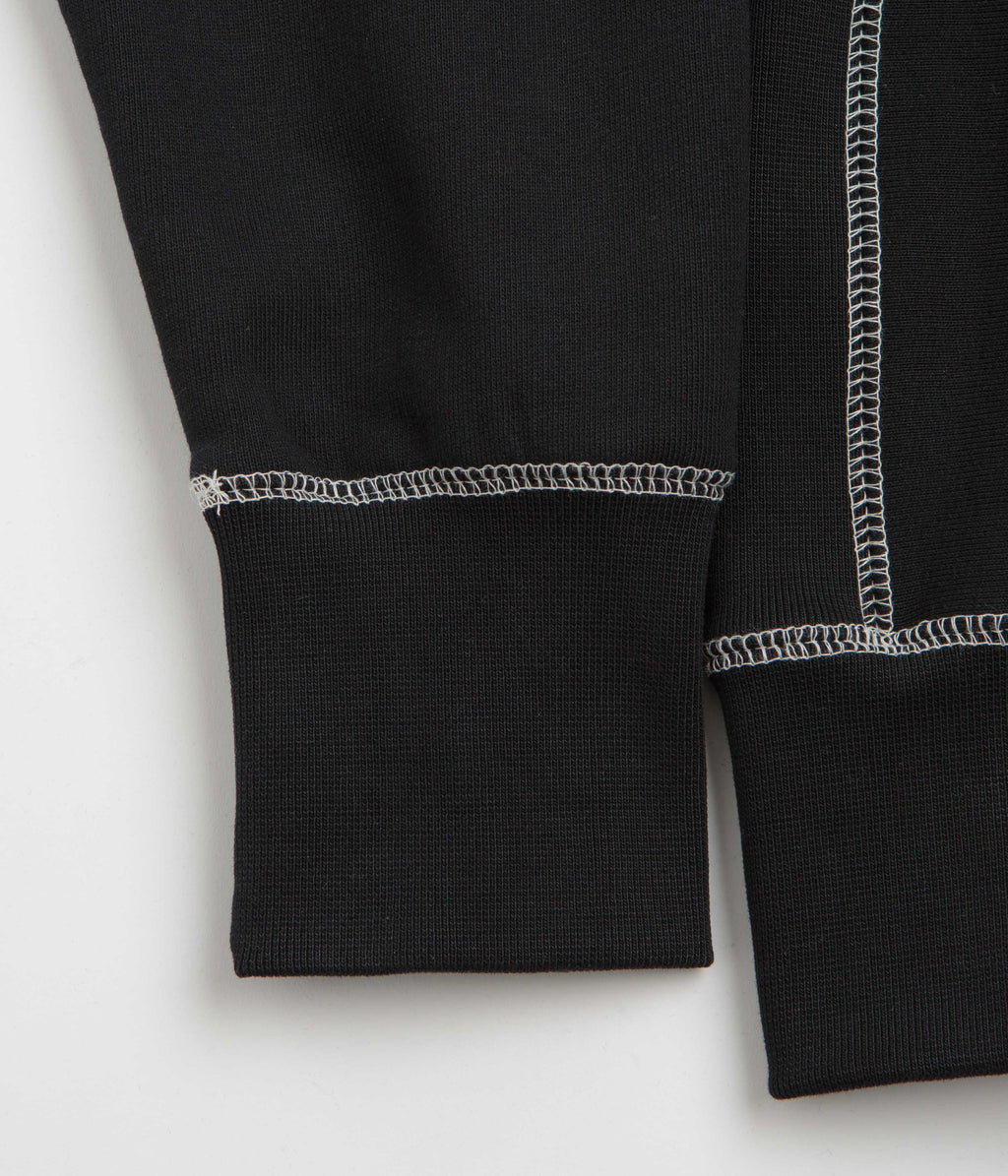 Service Works Contrast Stitch Hoodie - Black