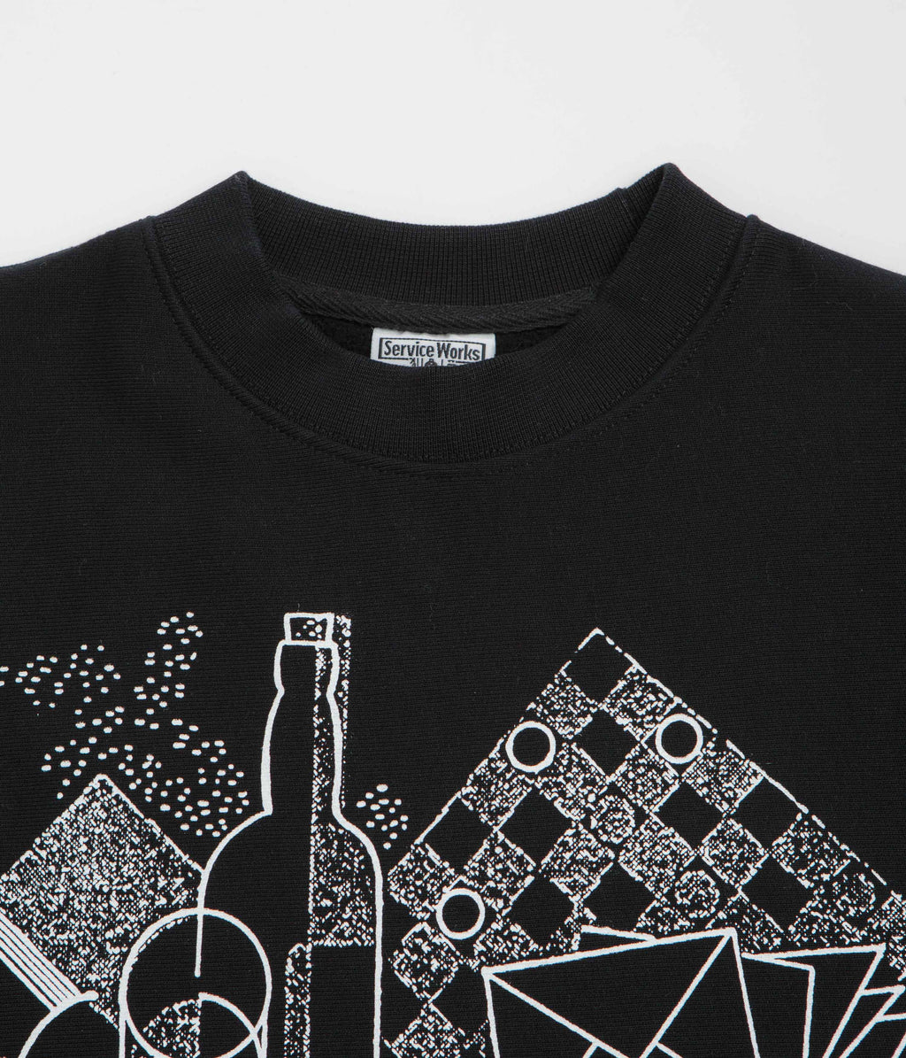 Service Works Frequent Flyer Crewneck Sweatshirt - Black