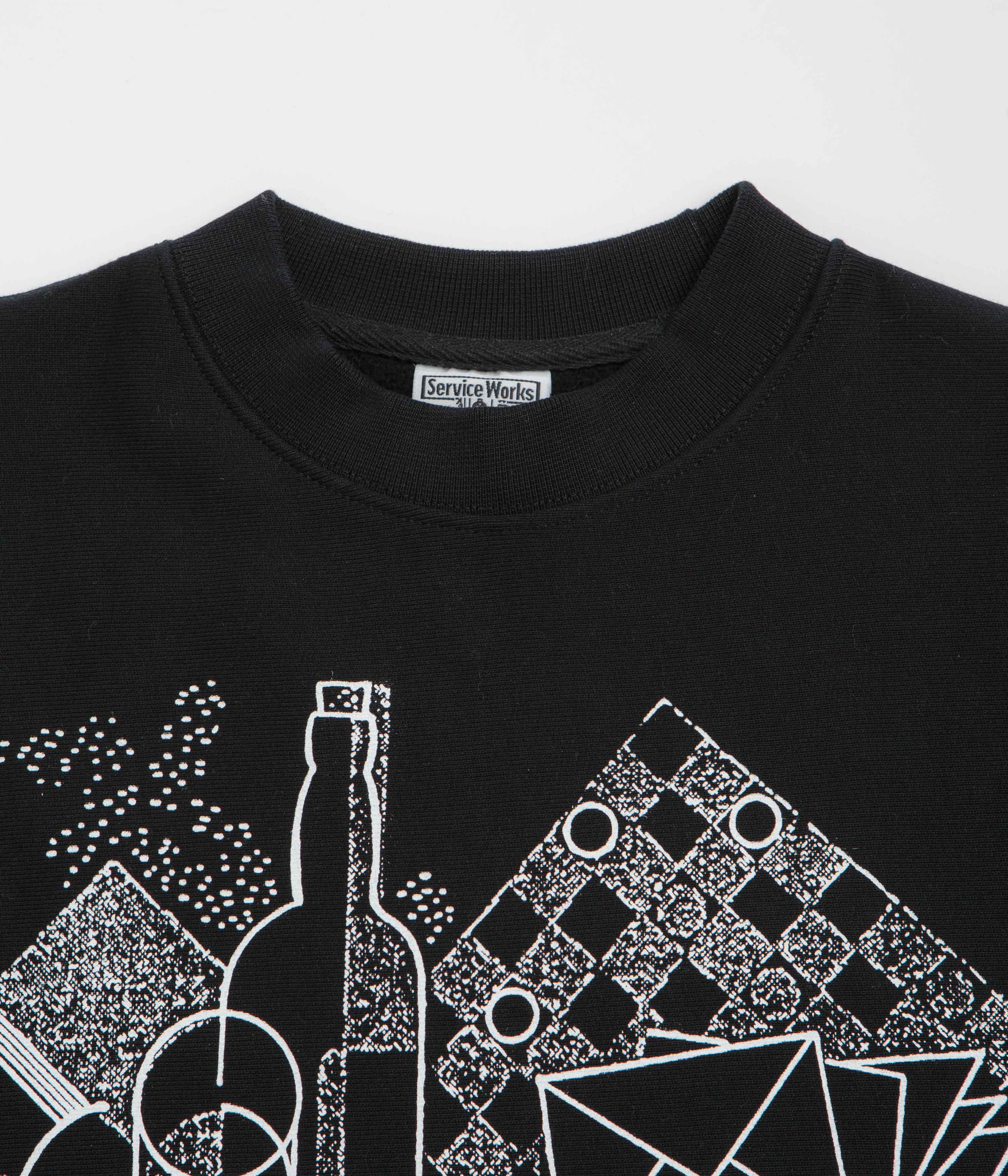 Service Works Frequent Flyer Crewneck Sweatshirt - Black