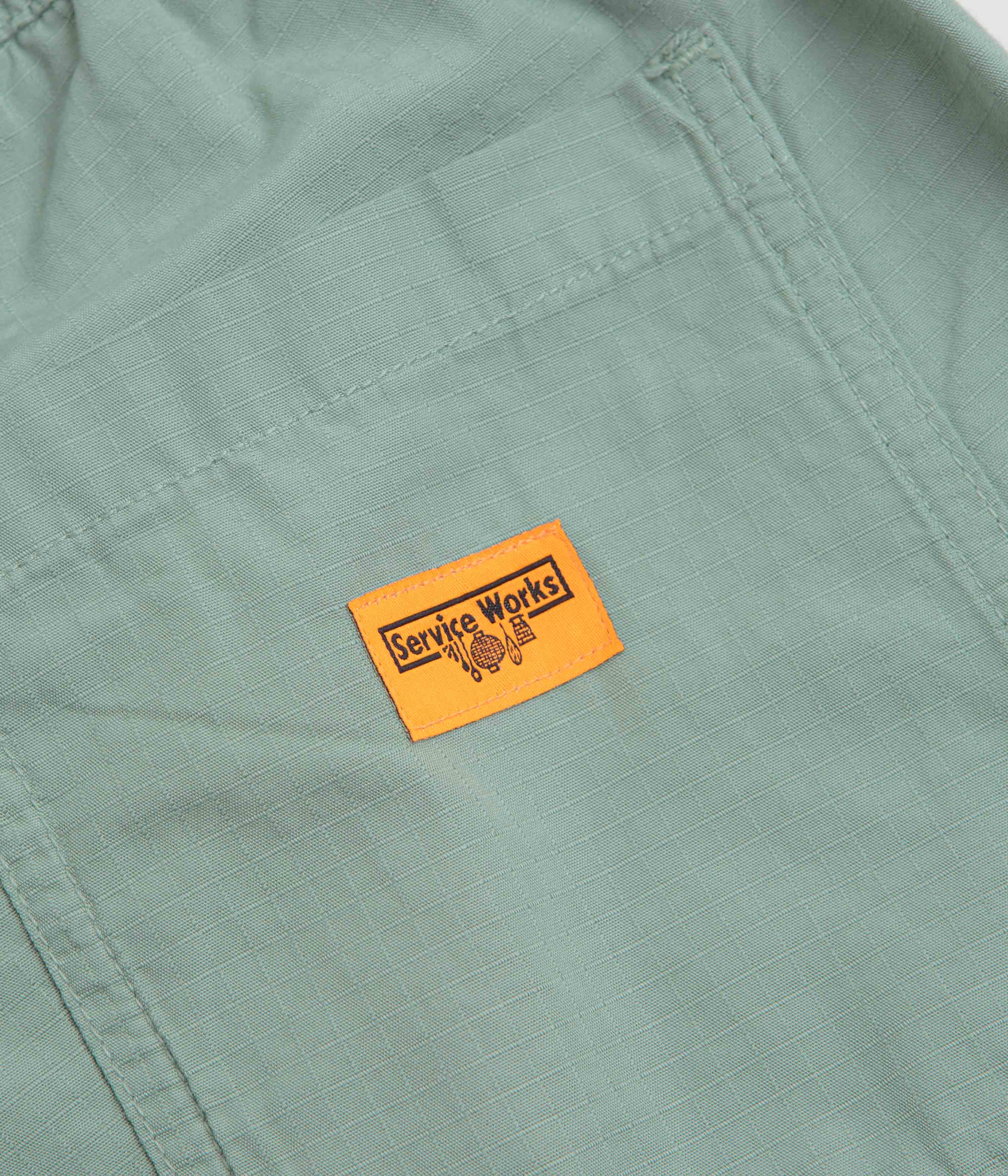 Service Works Ripstop Chef Shorts - Sage