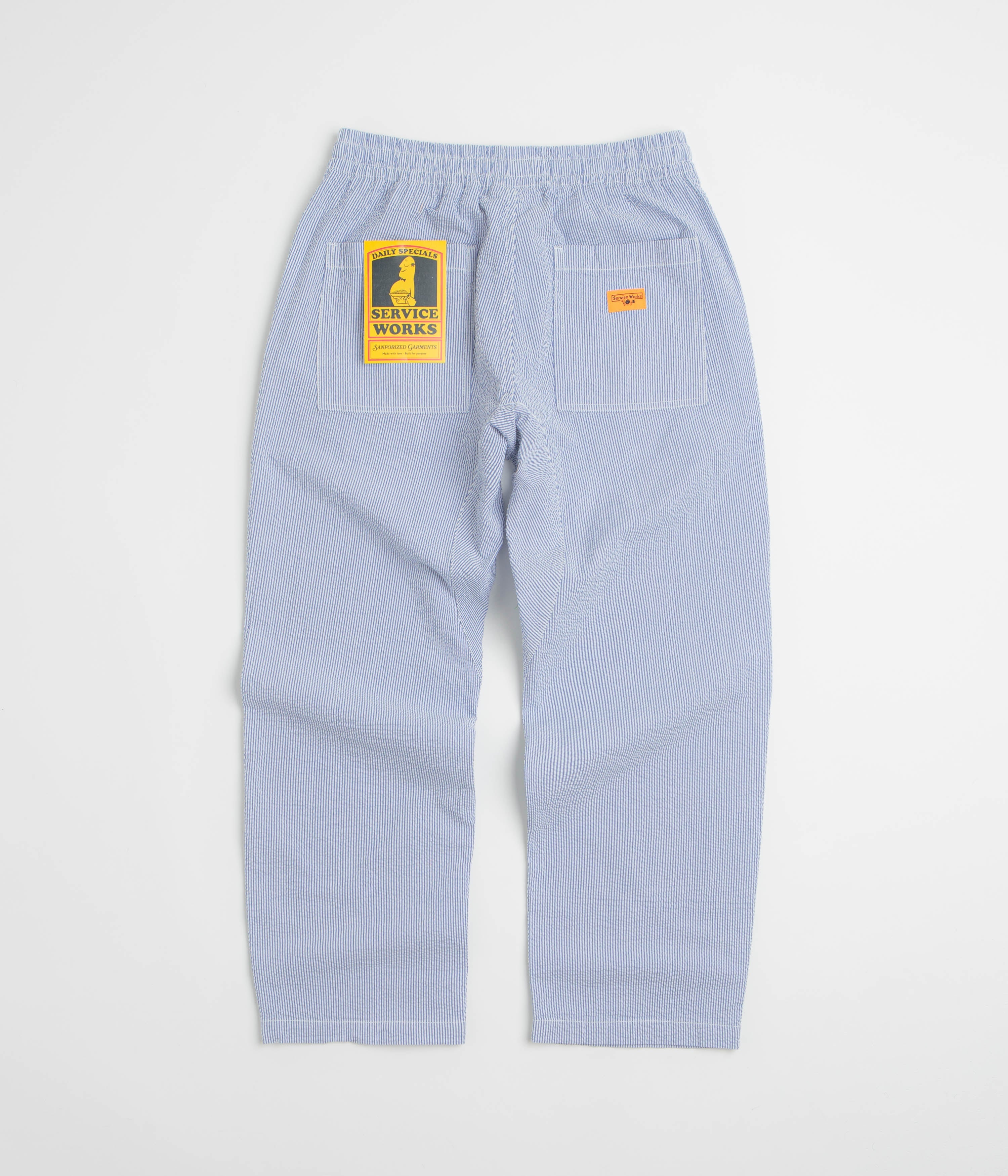 Service Works Seersucker Chef Pants - Navy Stripe