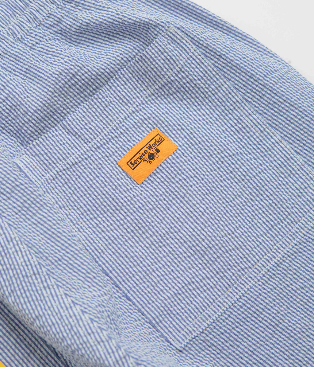 Service Works Seersucker Chef Pants - Navy Stripe