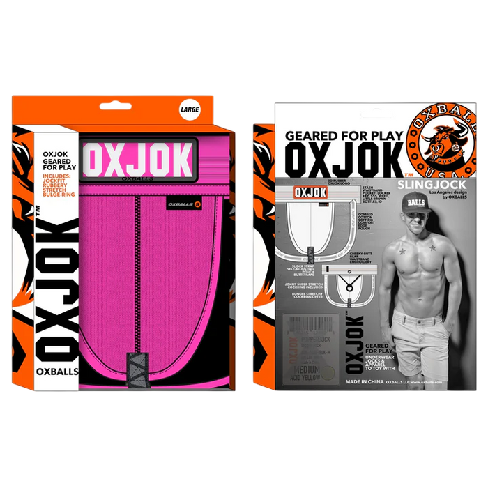 SLINGJOCK, upthrust slider-strap jock, PINK SKY, MEDIUM