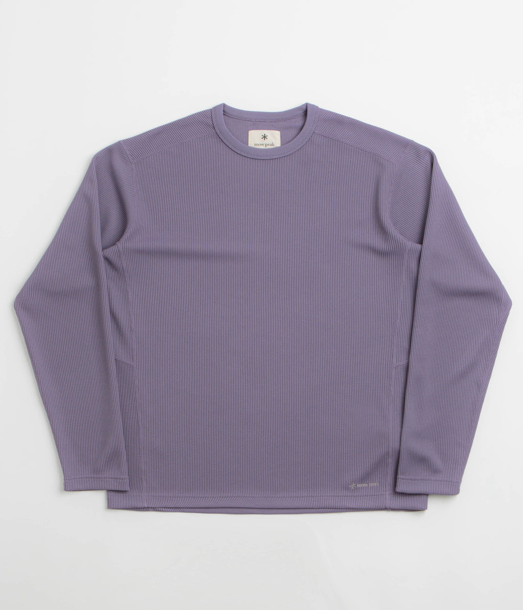 Snow Peak Dry Thermal Long Sleeve T-Shirt - Light Purple