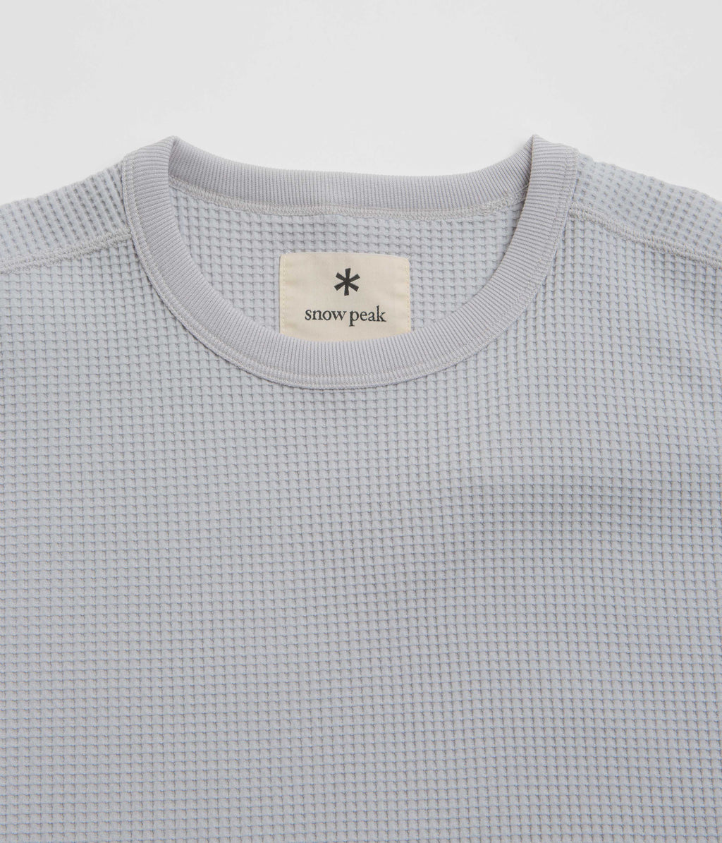 Snow Peak Dry Waffle T-Shirt - Light Grey
