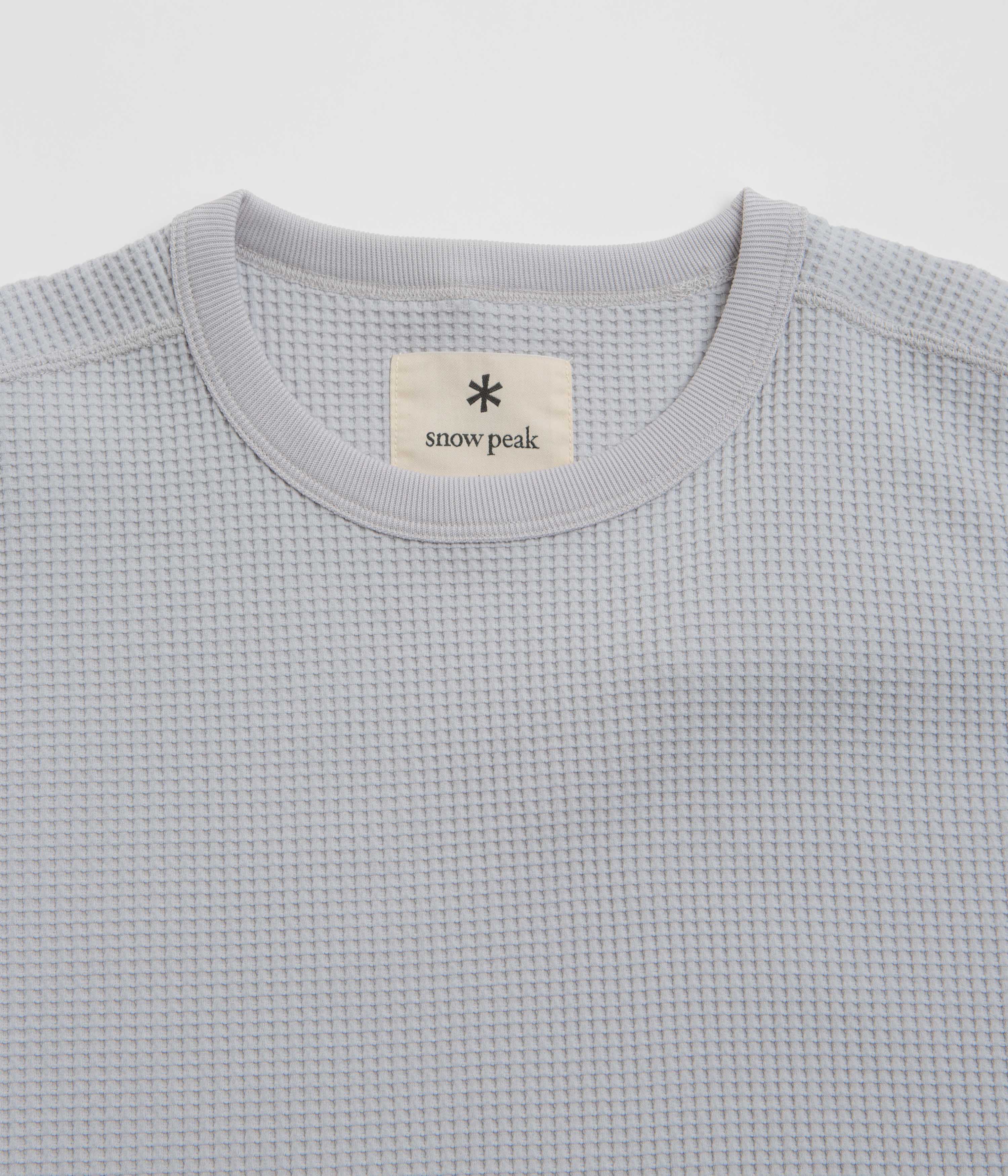 Snow Peak Dry Waffle T-Shirt - Light Grey