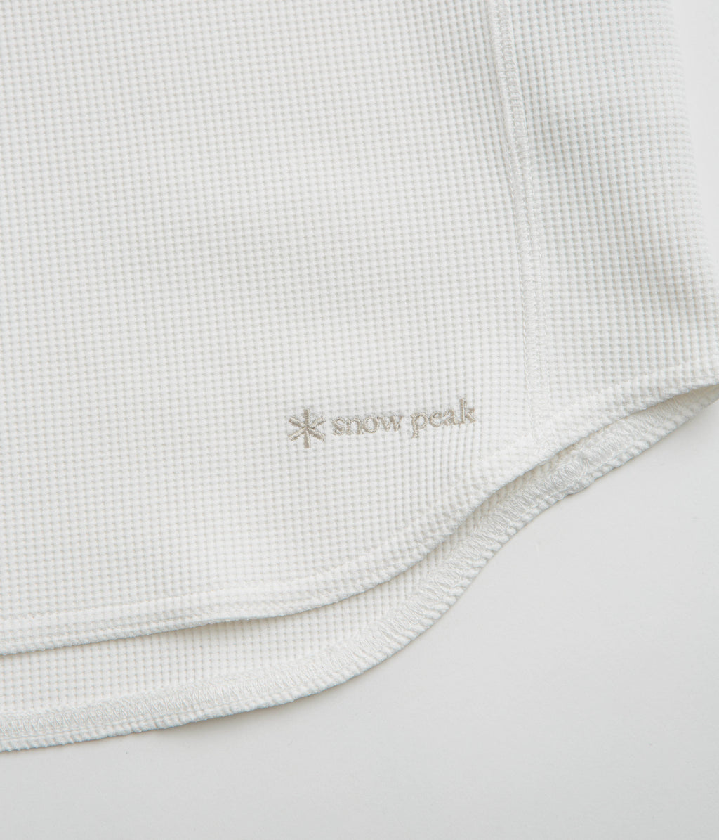 Snow Peak Dry Waffle T-Shirt - Off White