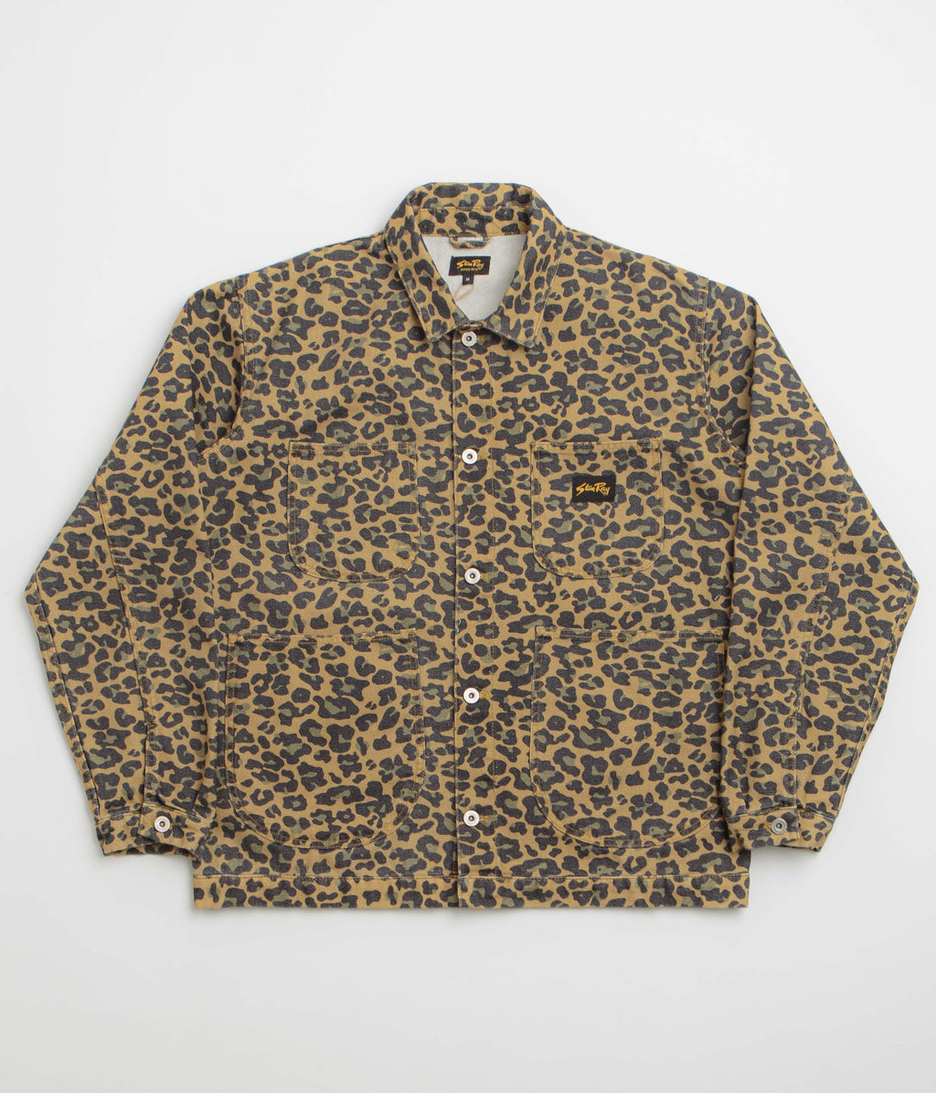 Stan Ray Coverall Jacket - Washed Leopard Camo Duck