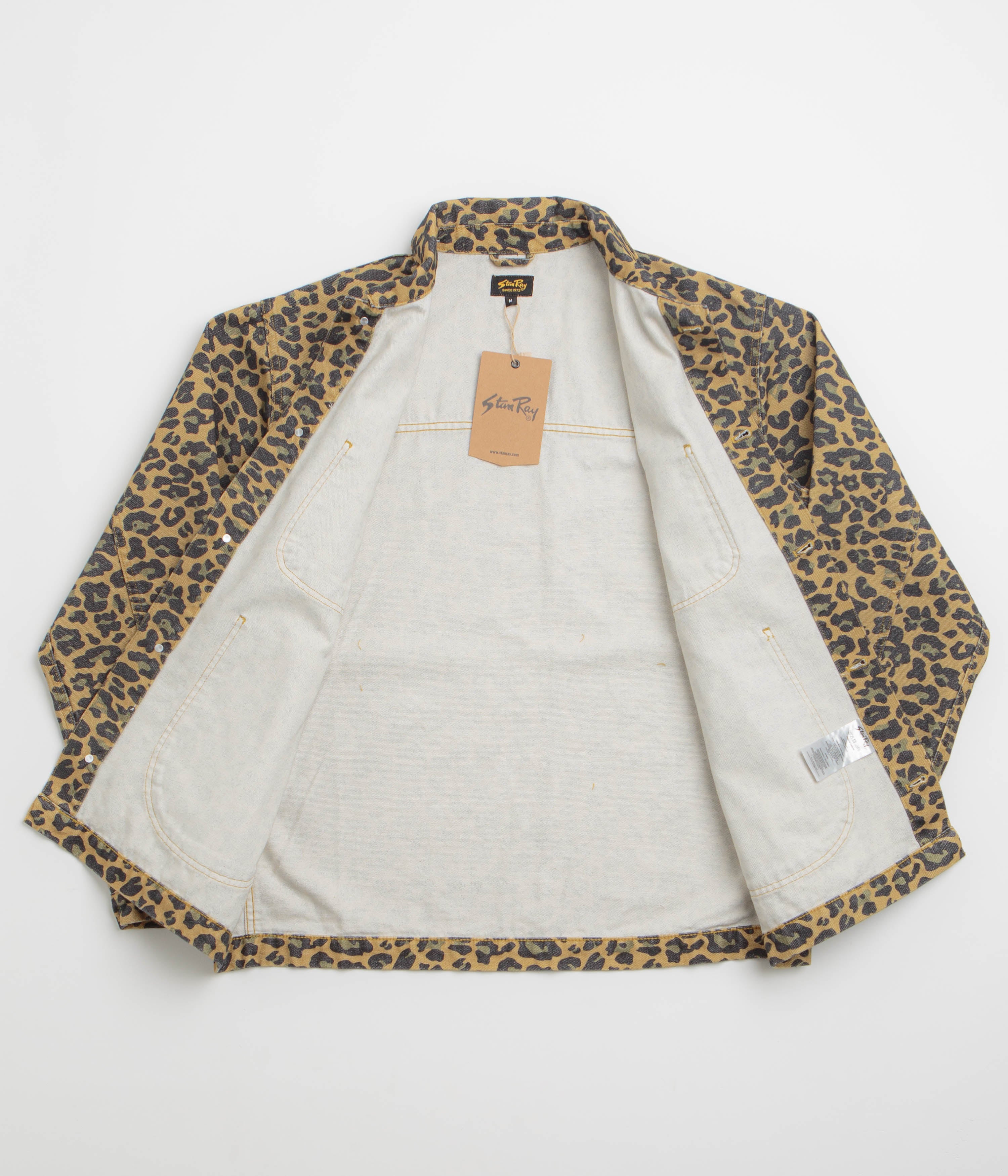 Stan Ray Coverall Jacket - Washed Leopard Camo Duck