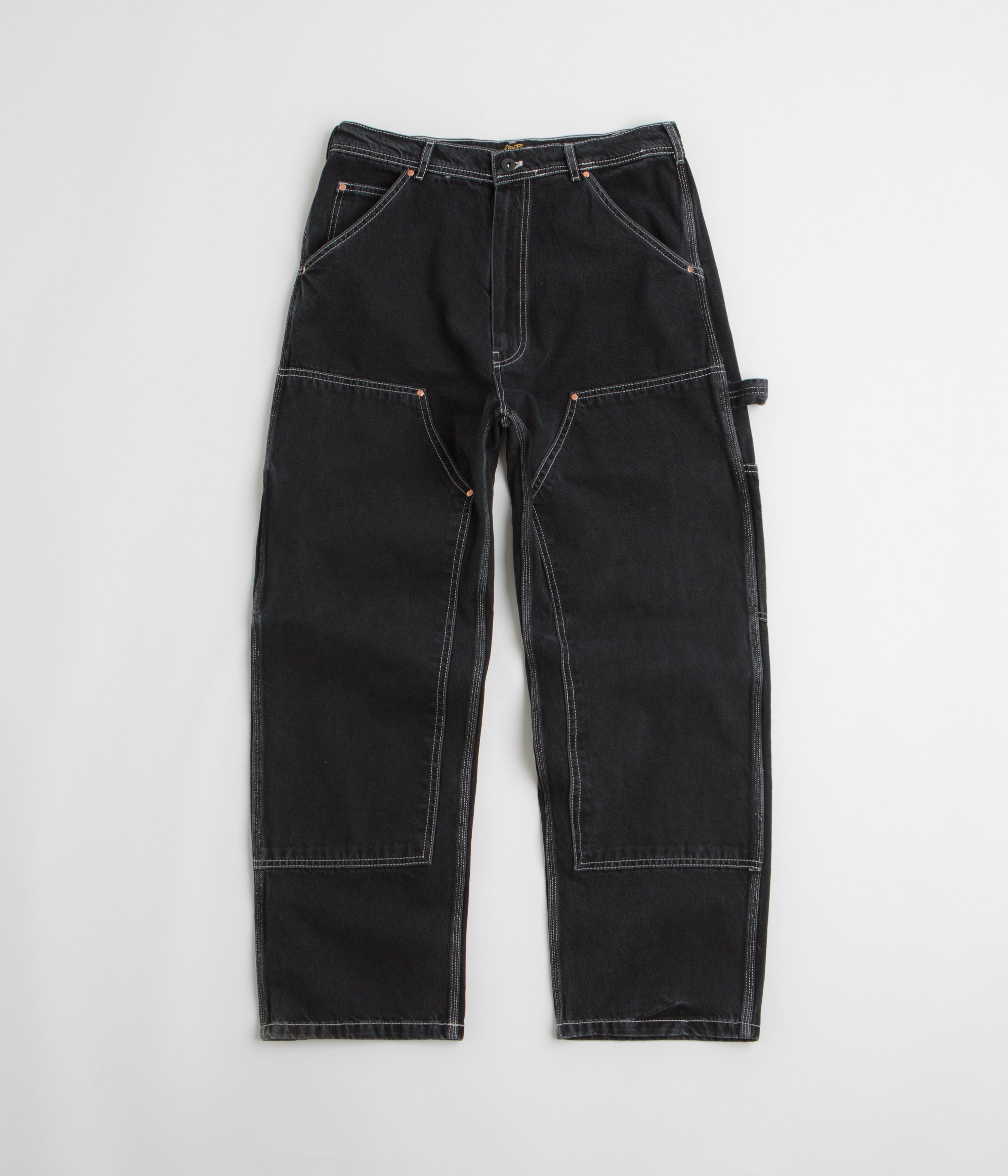 Stan Ray Double Knee Pants - Stonewashed Black Denim