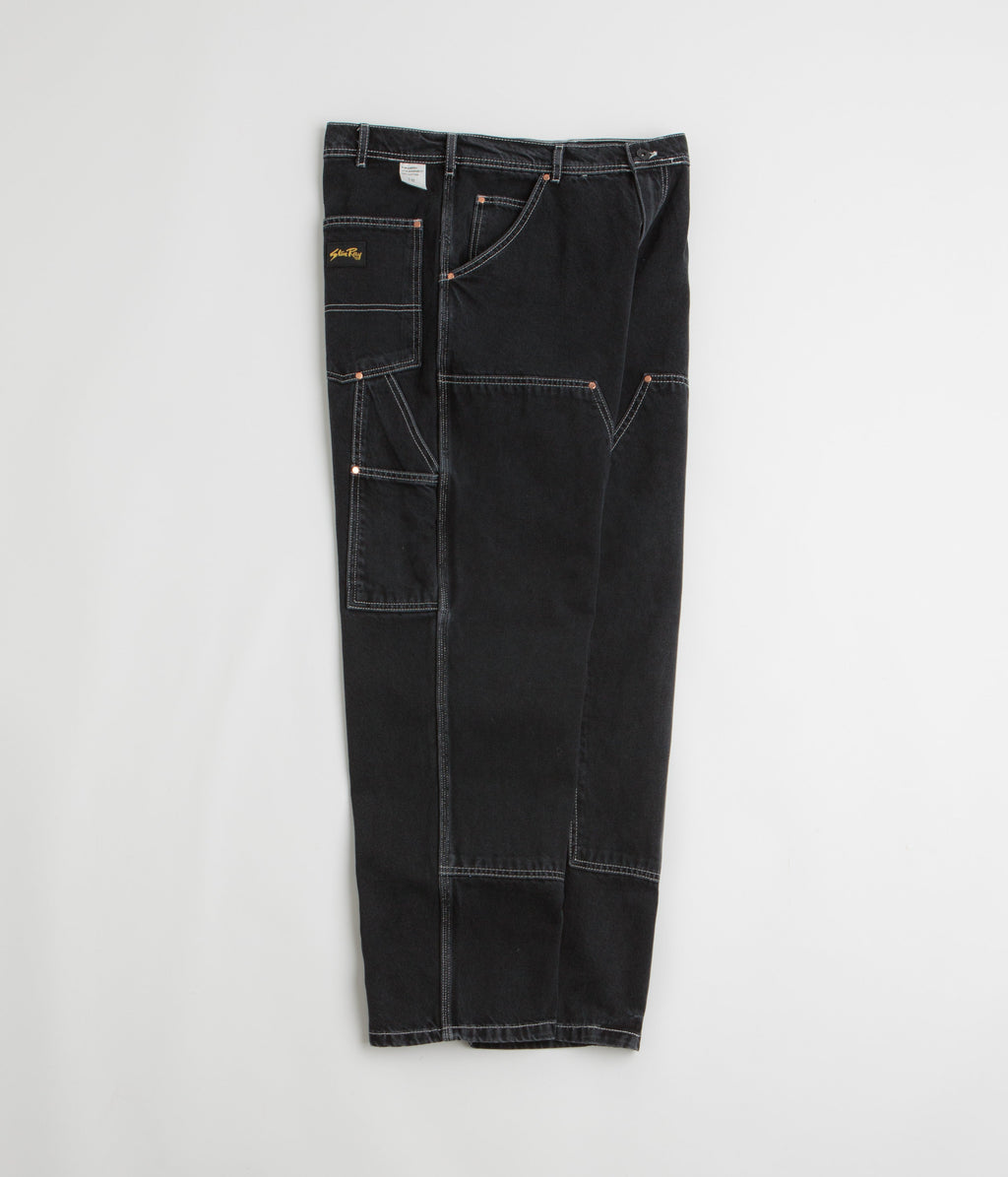 Stan Ray Double Knee Pants - Stonewashed Black Denim