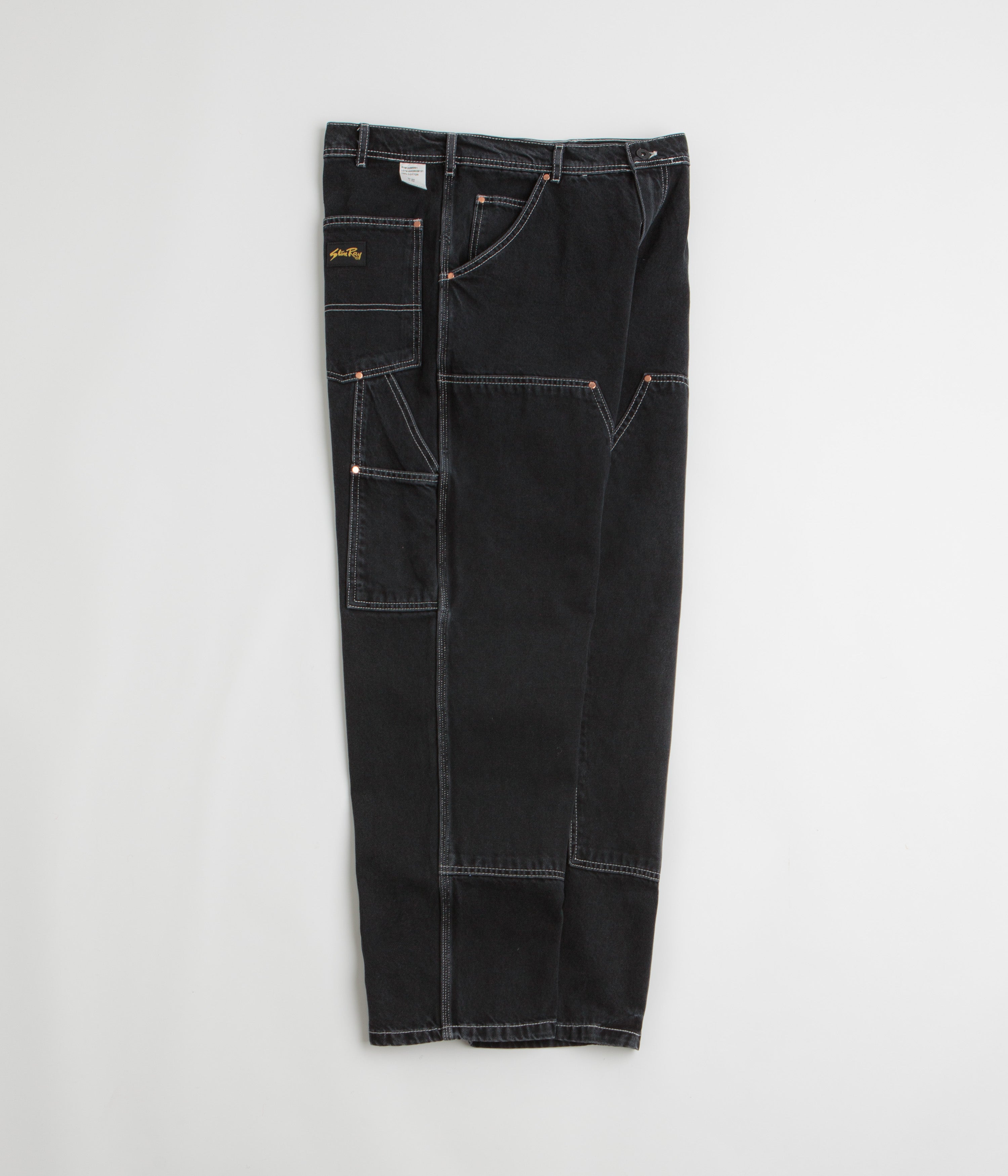 Stan Ray Double Knee Pants - Stonewashed Black Denim