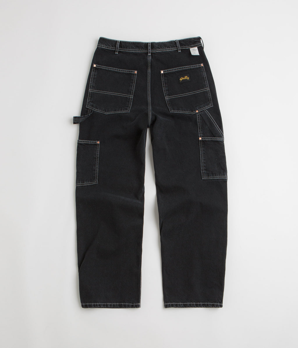 Stan Ray Double Knee Pants - Stonewashed Black Denim