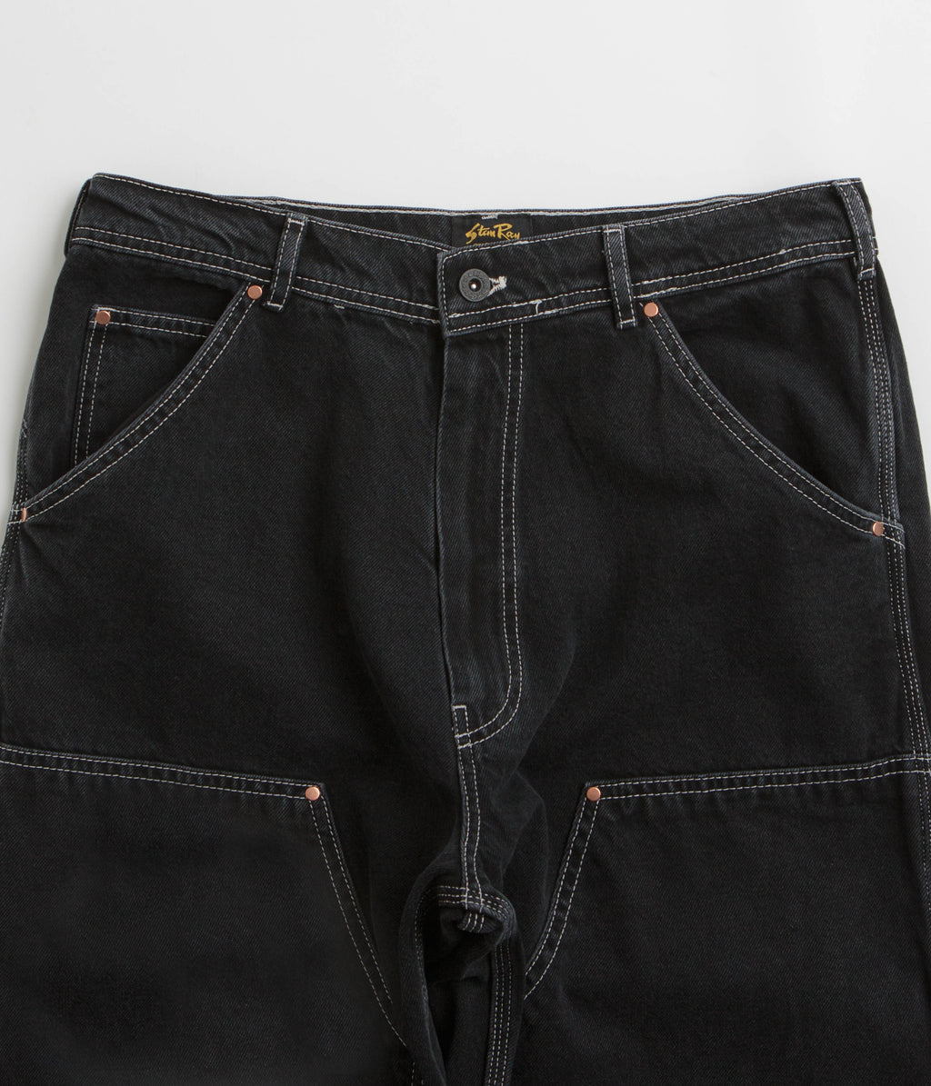 Stan Ray Double Knee Pants - Stonewashed Black Denim