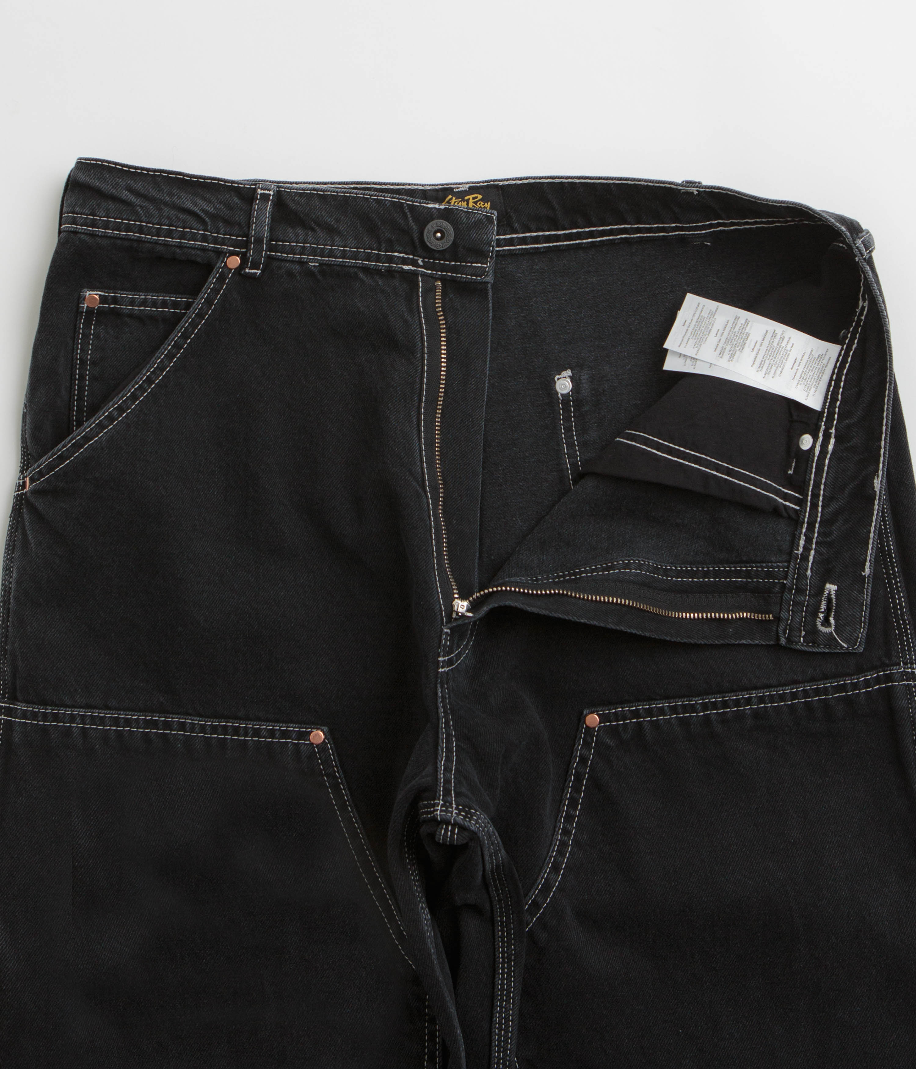 Stan Ray Double Knee Pants - Stonewashed Black Denim
