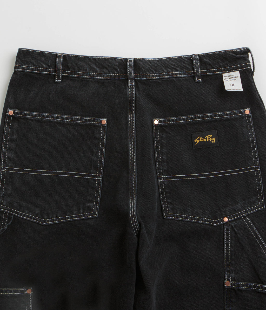 Stan Ray Double Knee Pants - Stonewashed Black Denim