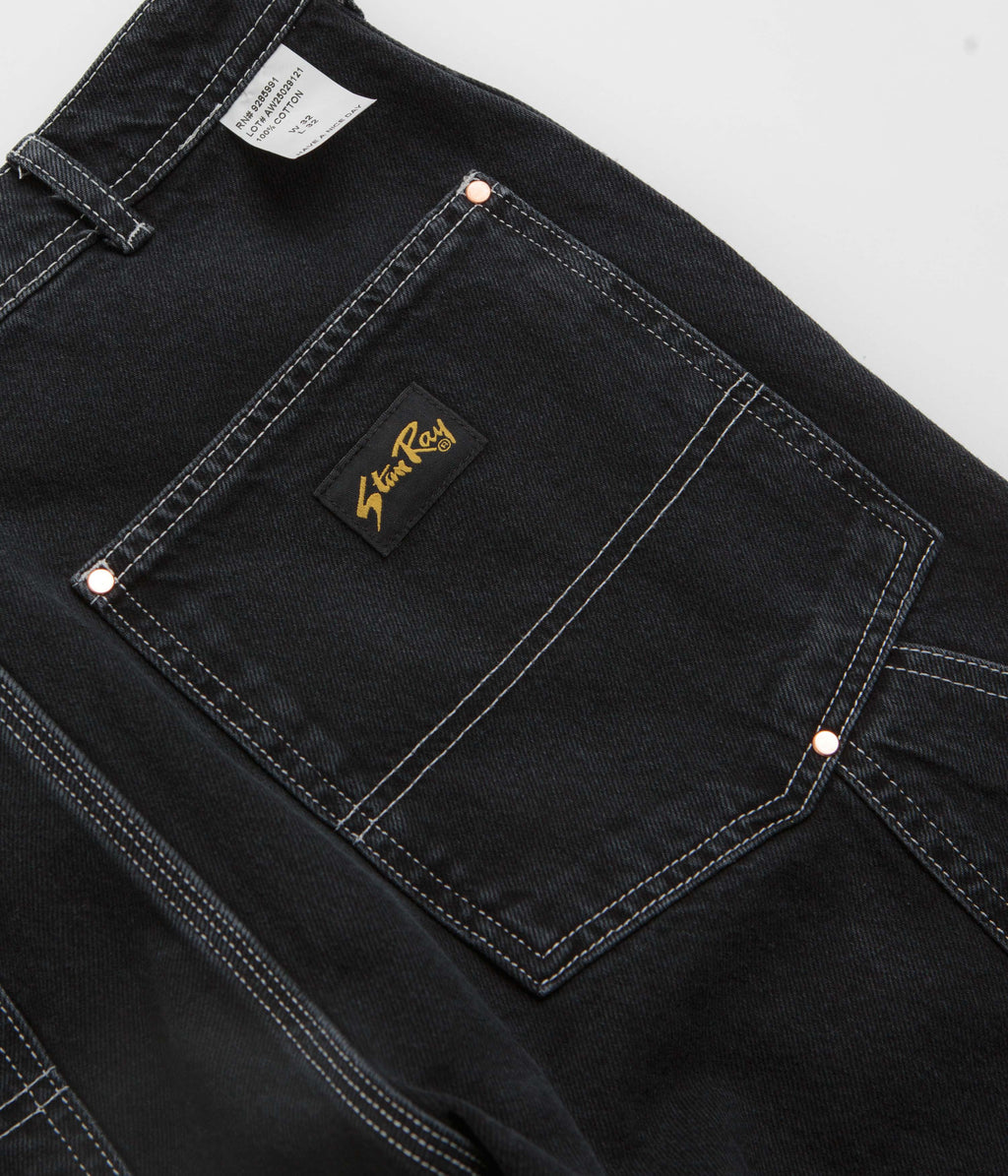 Stan Ray Double Knee Pants - Stonewashed Black Denim