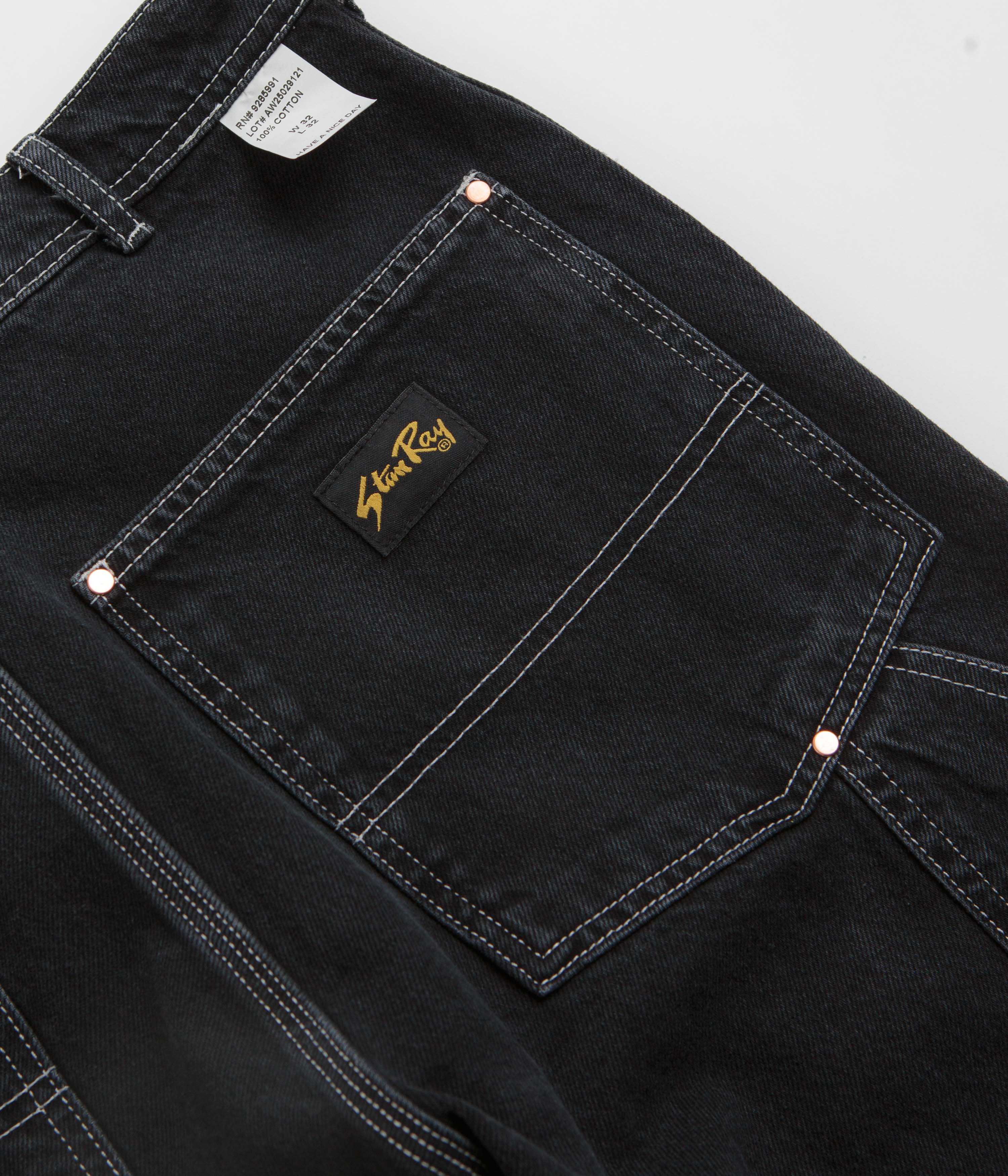 Stan Ray Double Knee Pants - Stonewashed Black Denim