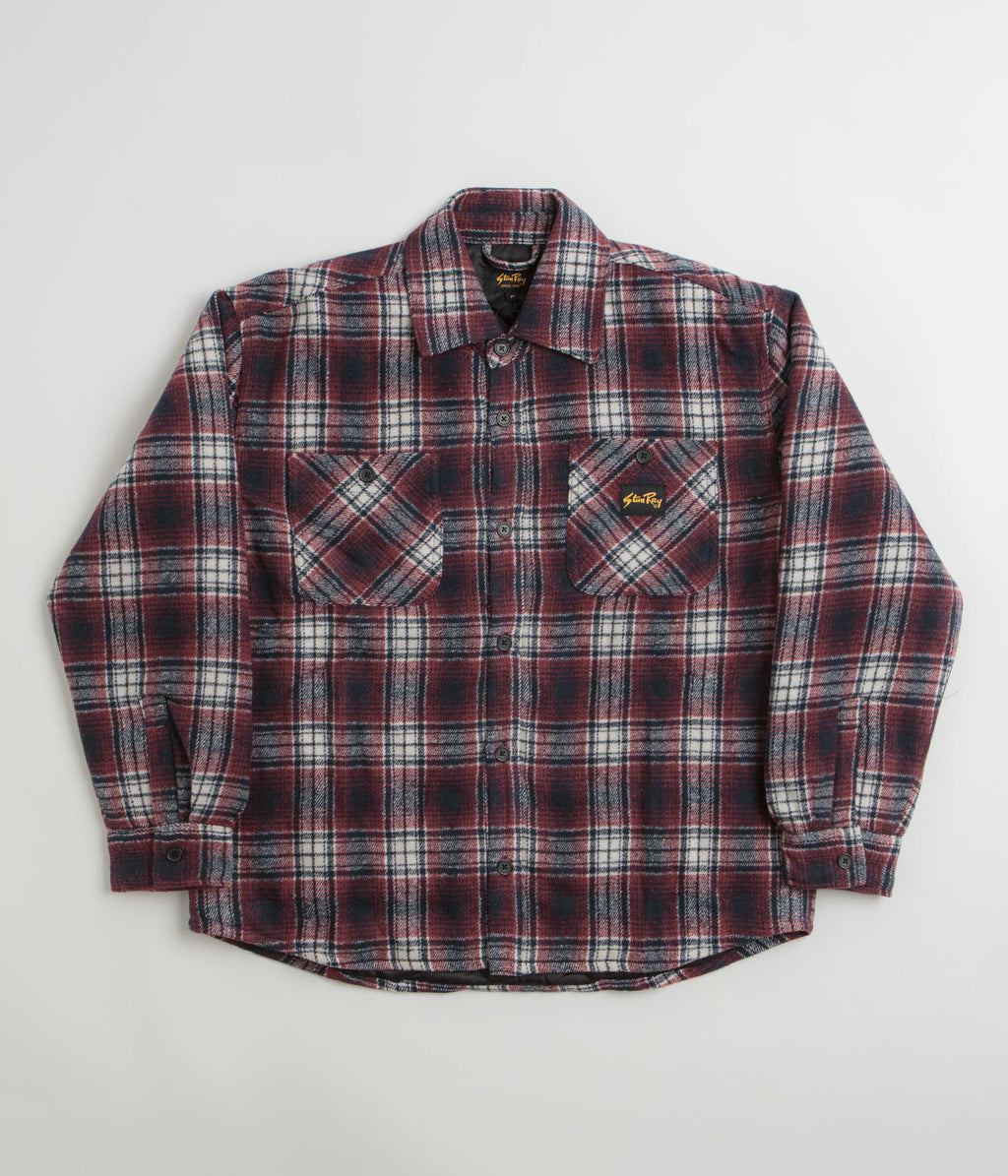 Stan Ray Quilted Plaid Overshirt - Red