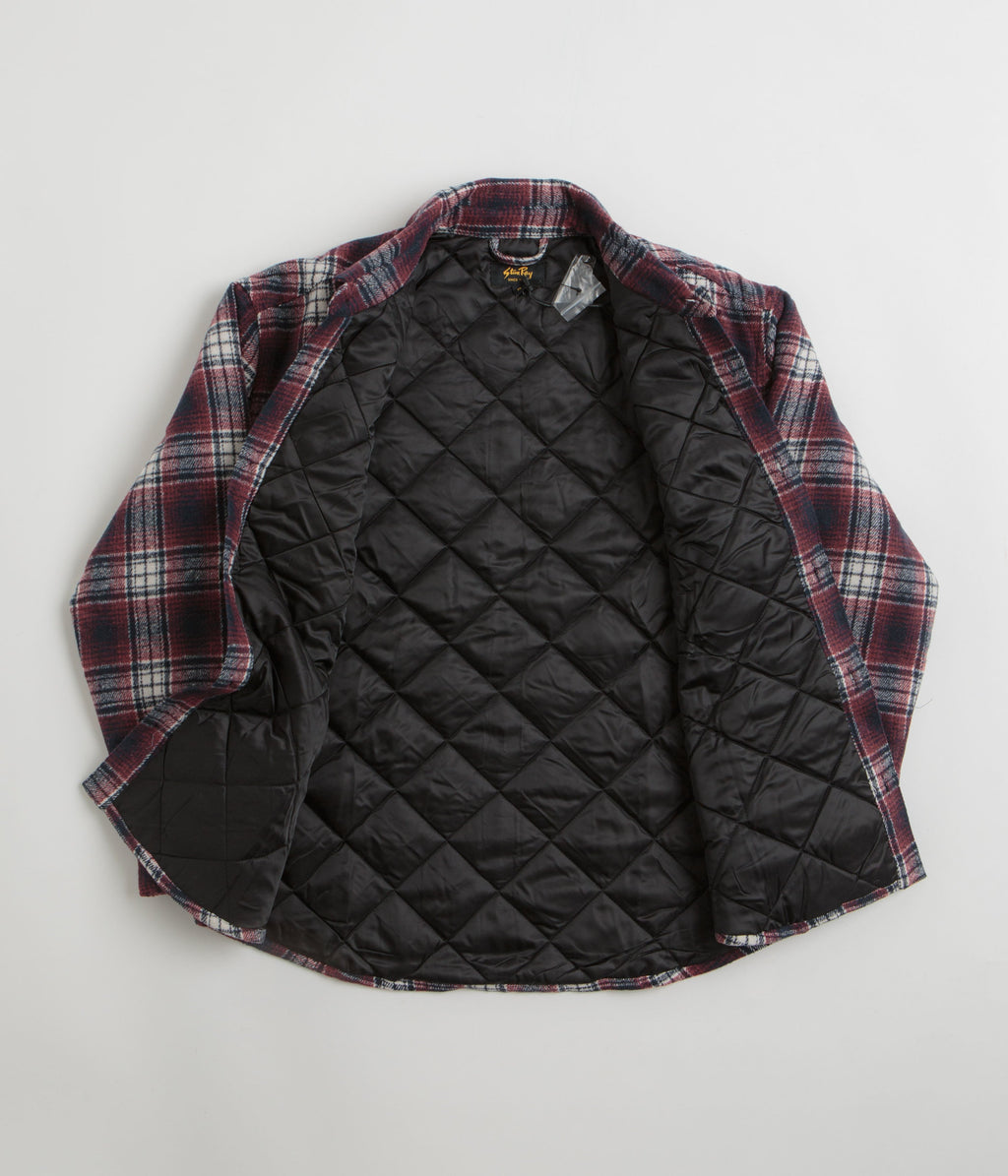 Stan Ray Quilted Plaid Overshirt - Red