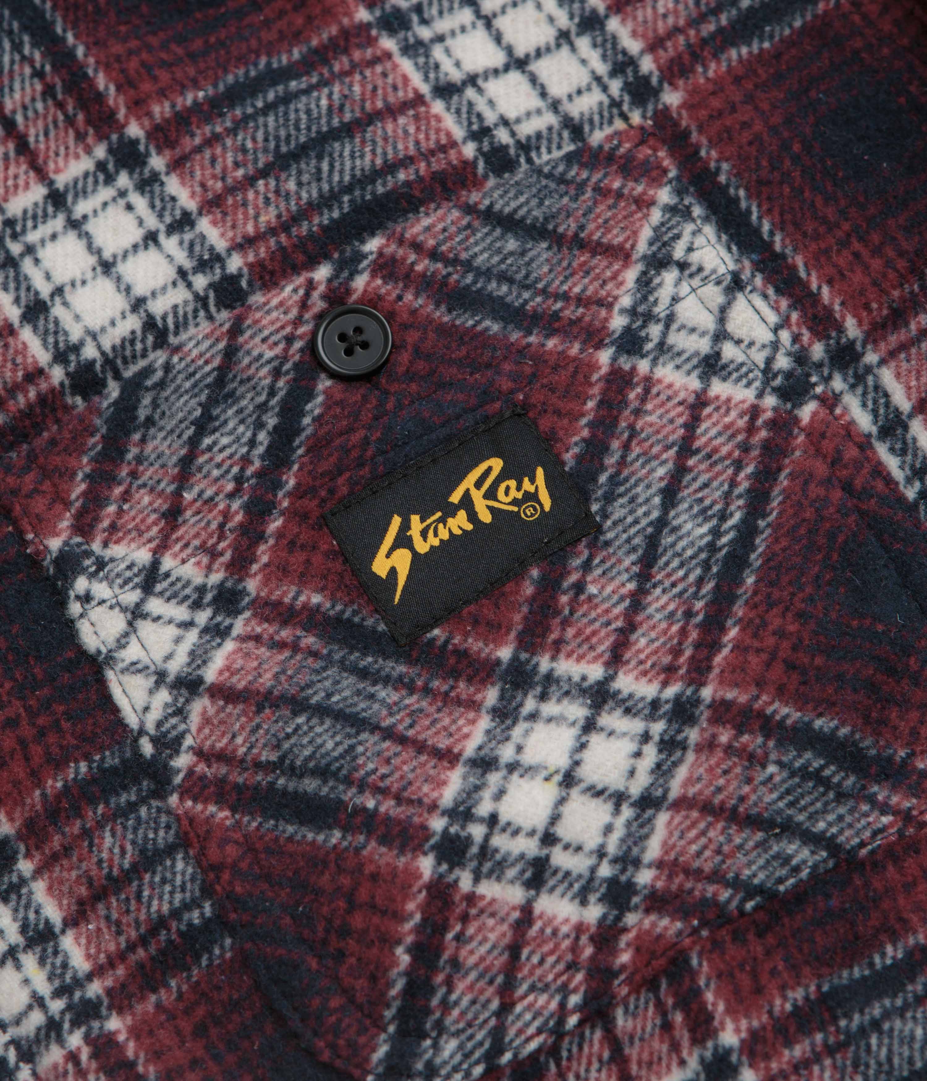 Stan Ray Quilted Plaid Overshirt - Red