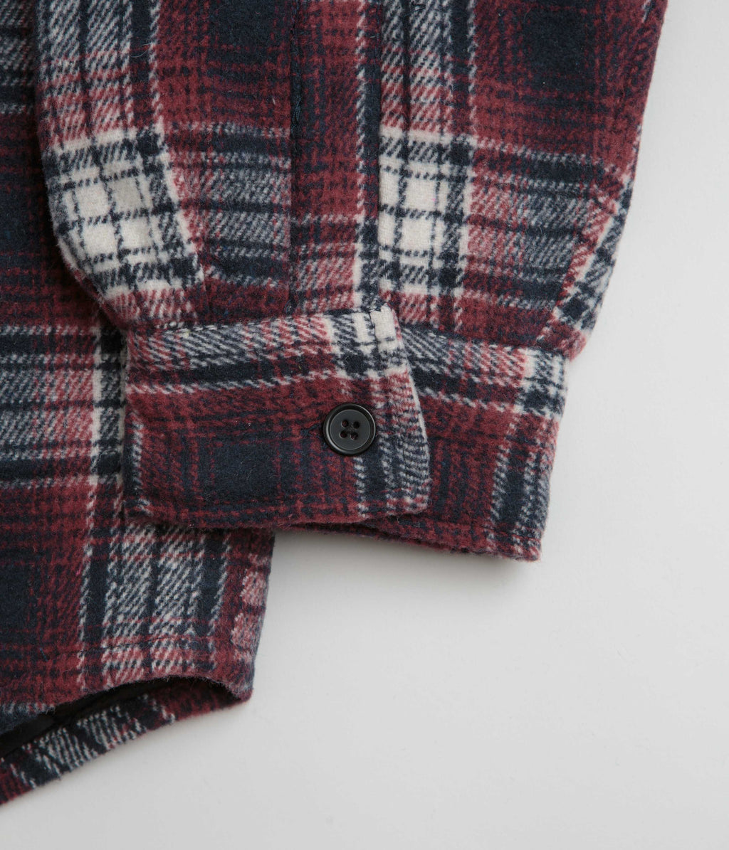 Stan Ray Quilted Plaid Overshirt - Red