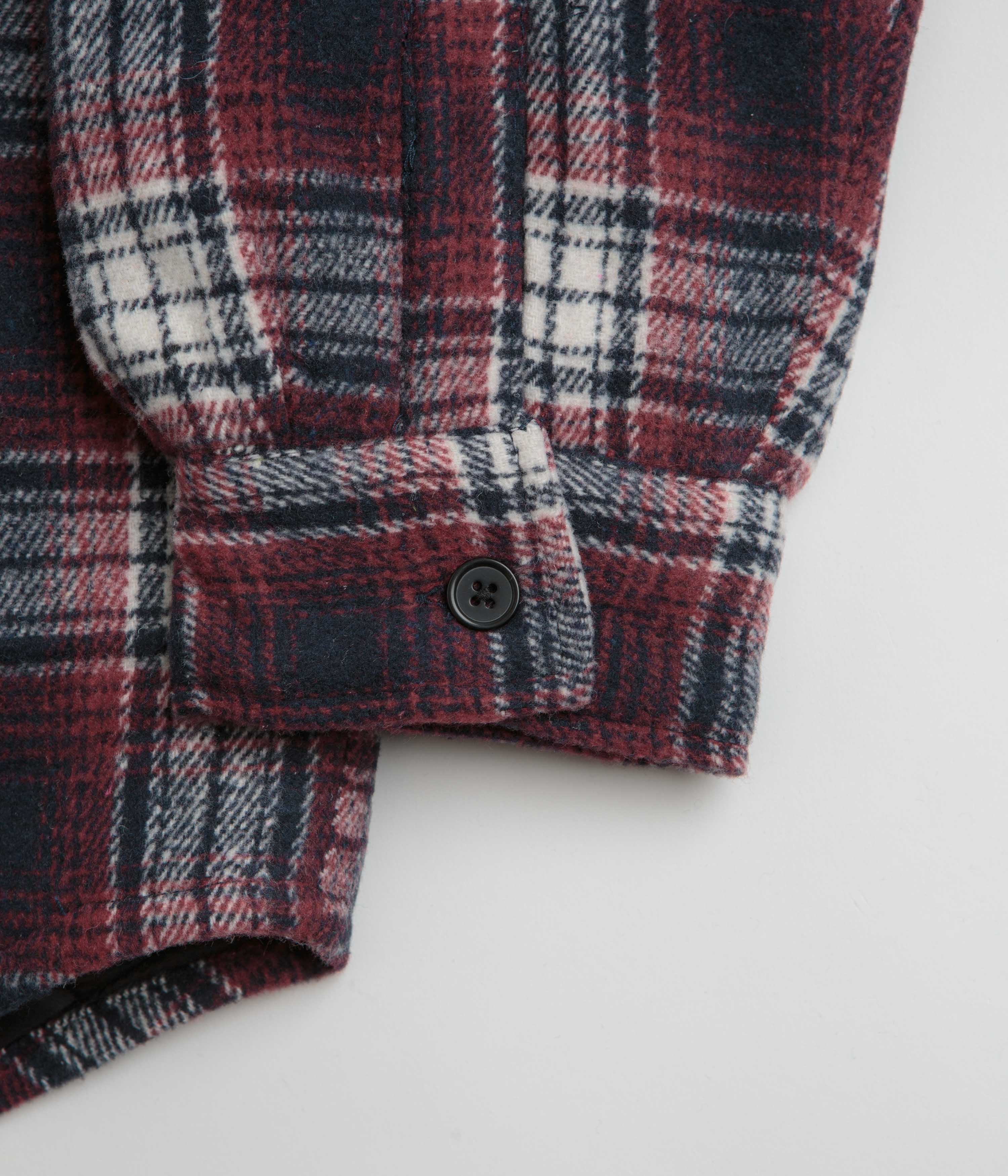 Stan Ray Quilted Plaid Overshirt - Red