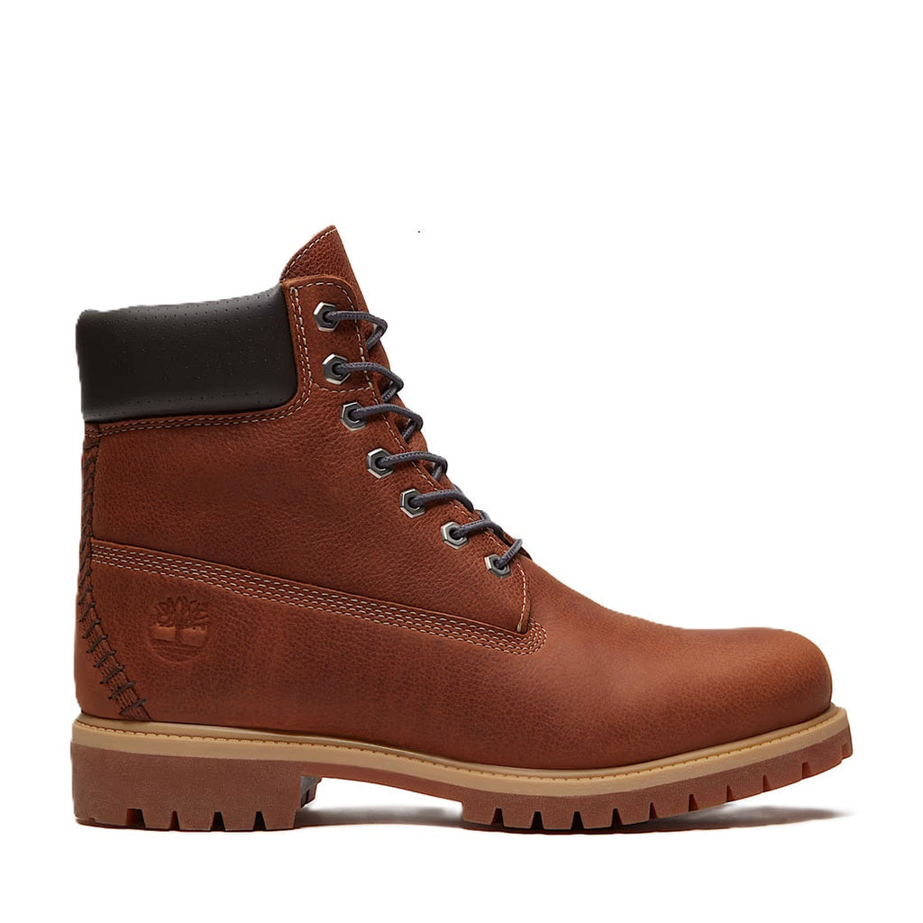 Men's Timberland Prem. 6 In Lace Boot Rust Full Grain W DK Gray (TB0A6G1R AAD)