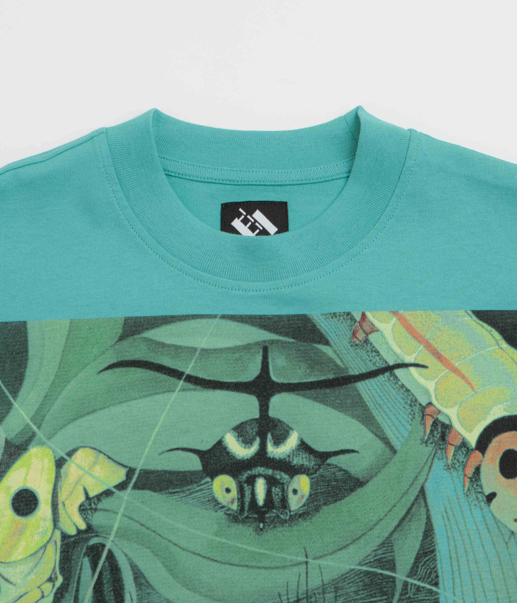 The Trilogy Tapes Bugs T-Shirt - Aqua