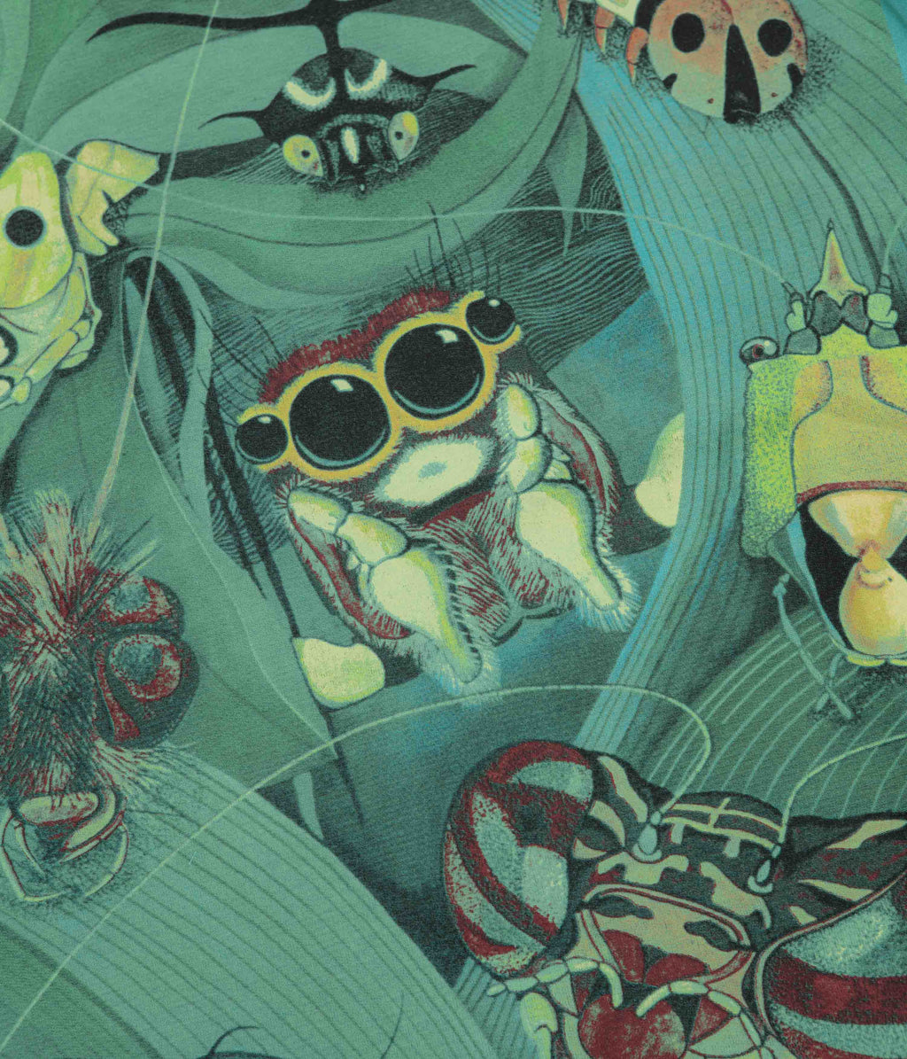 The Trilogy Tapes Bugs T-Shirt - Aqua