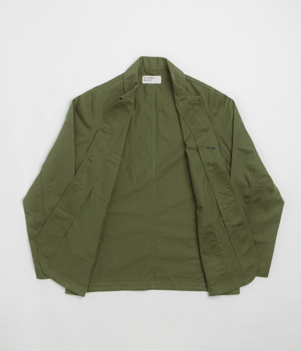 Universal Works Bakers Jacket - Light Olive