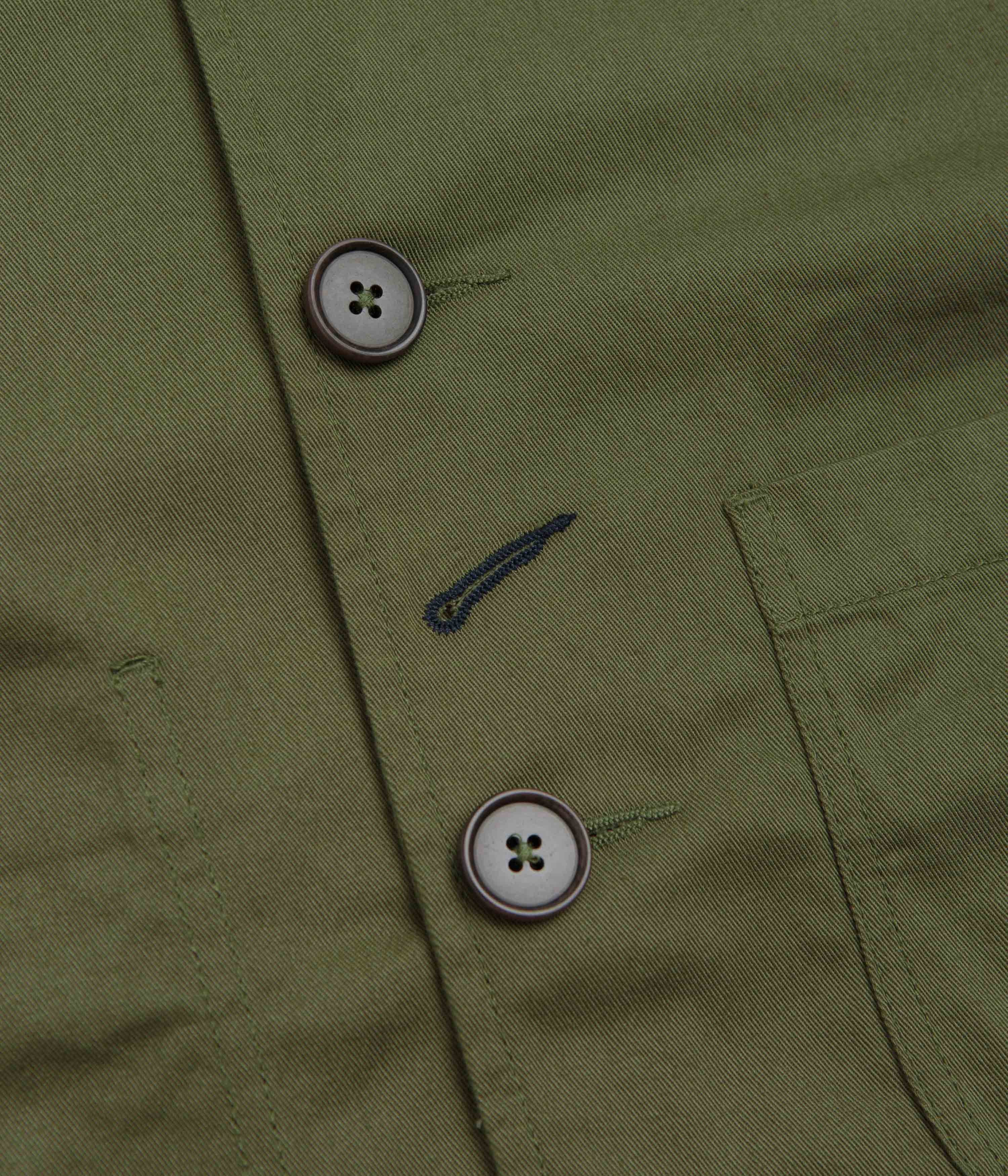 Universal Works Bakers Jacket - Light Olive