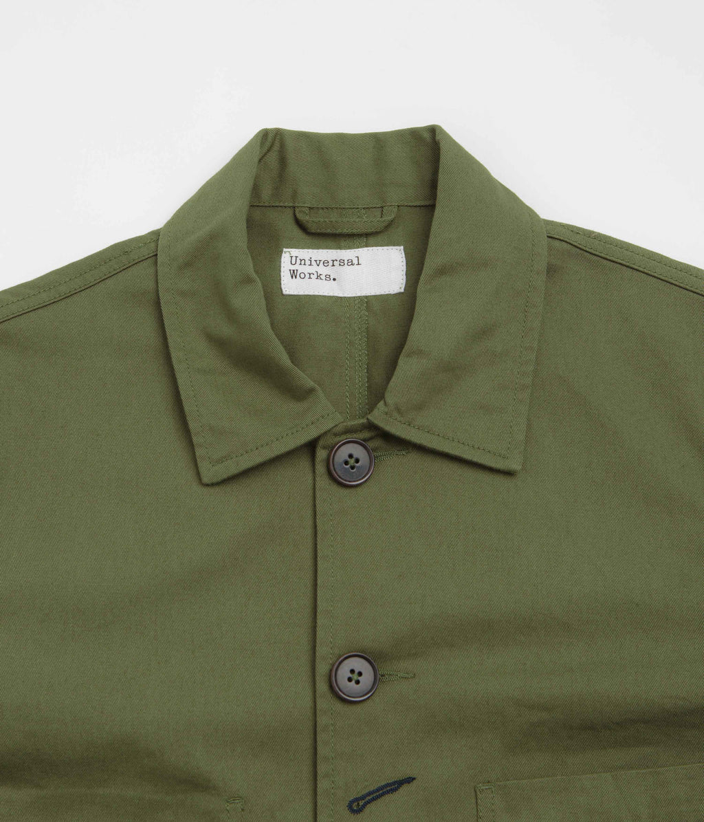 Universal Works Bakers Jacket - Light Olive