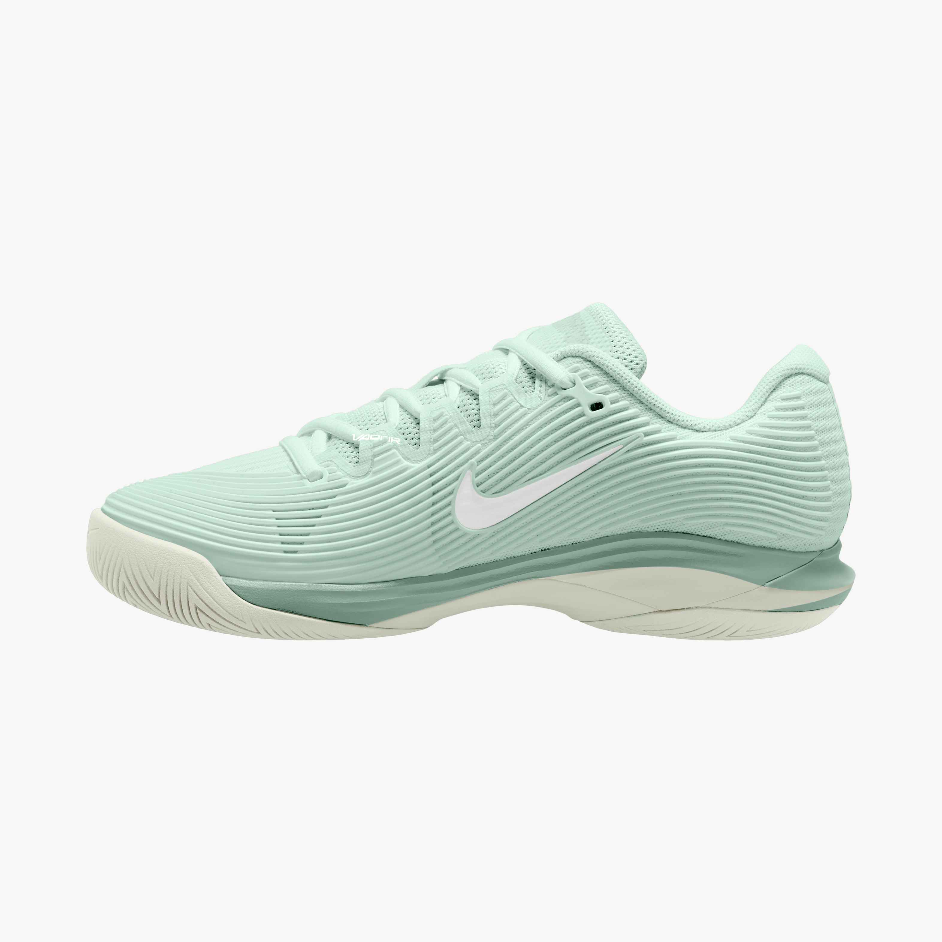 Nike Women's Vapor 12 Hard Court Tennis Shoes in Barely Green/White-Steam-Sea Glass